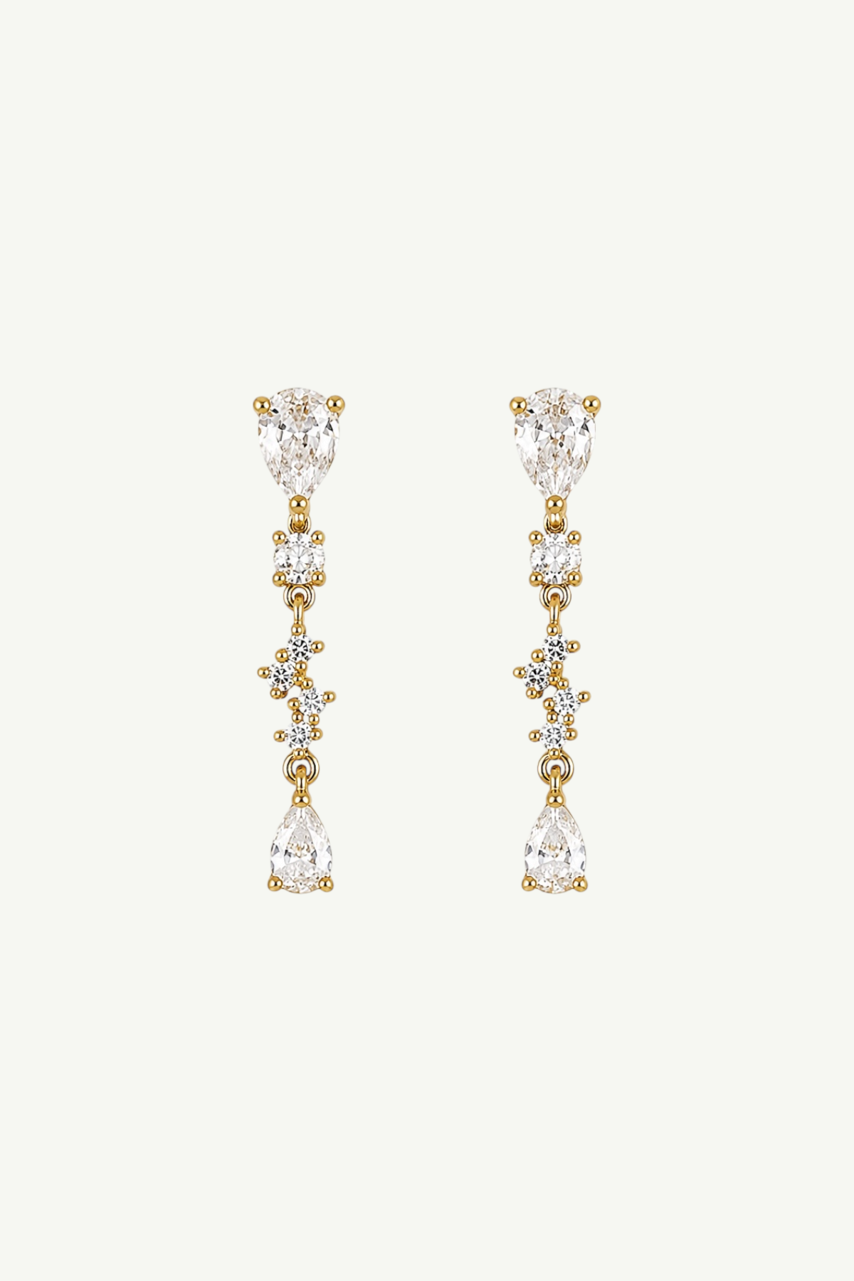 Rhinestone Cluster Drop Earrings