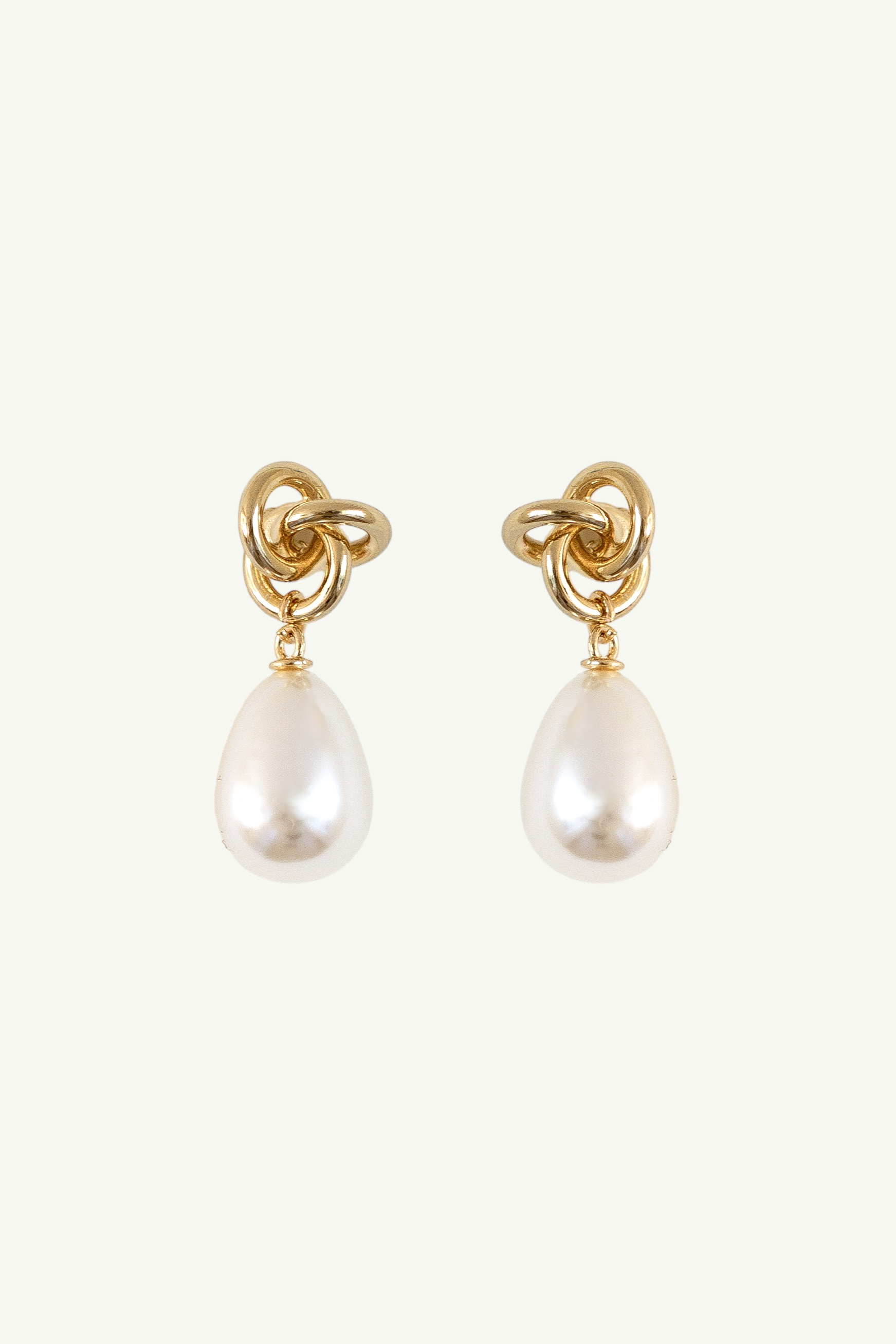 Knot Pearl Drop Earrings