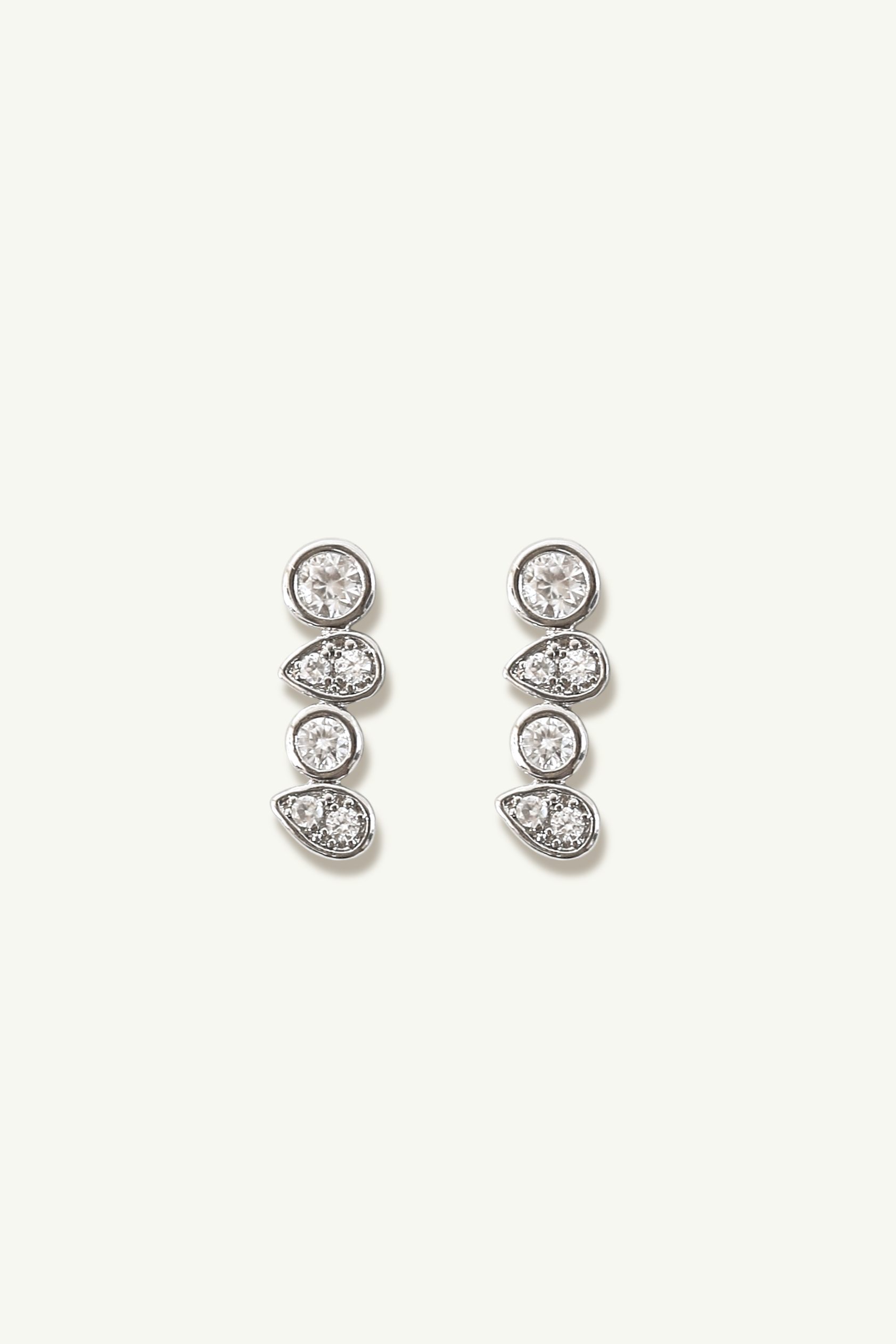 Art Deco Bezel Stud Earrings