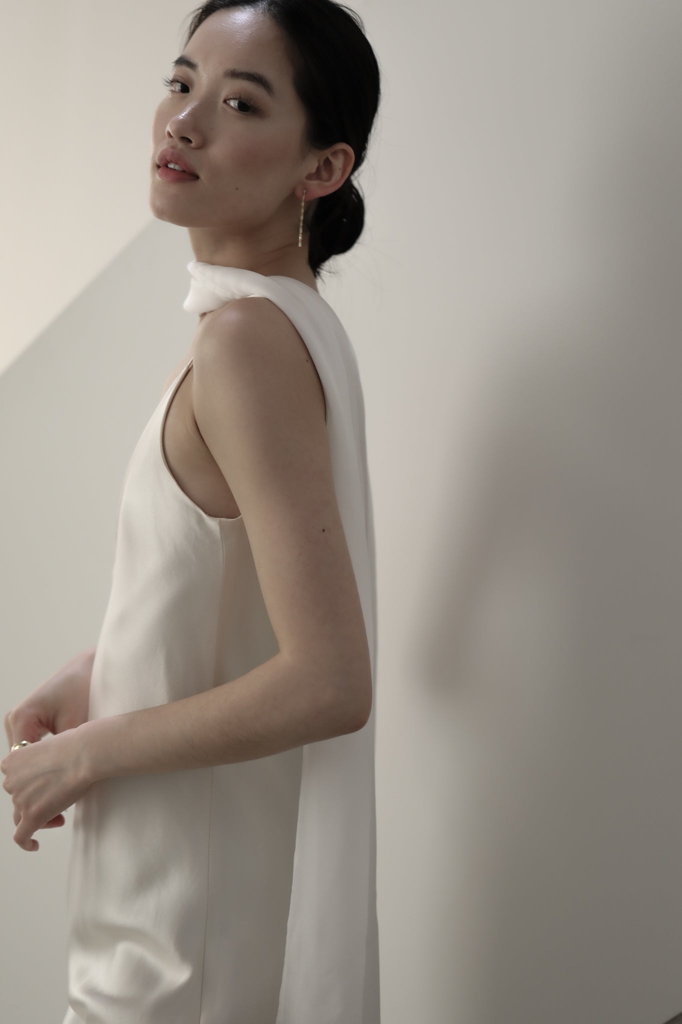 Baguette Line Drop Earrings