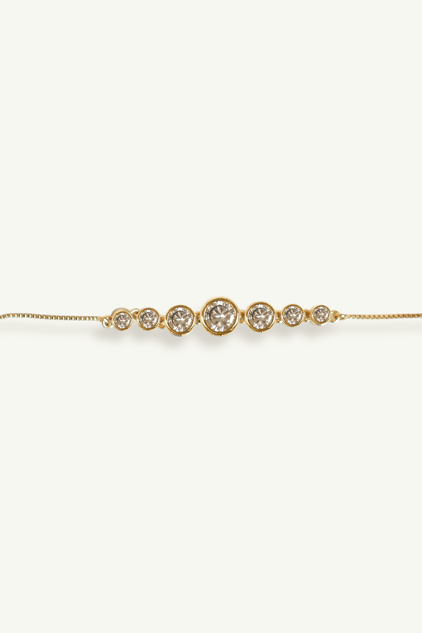 Bezel Gold Bolo Bracelet