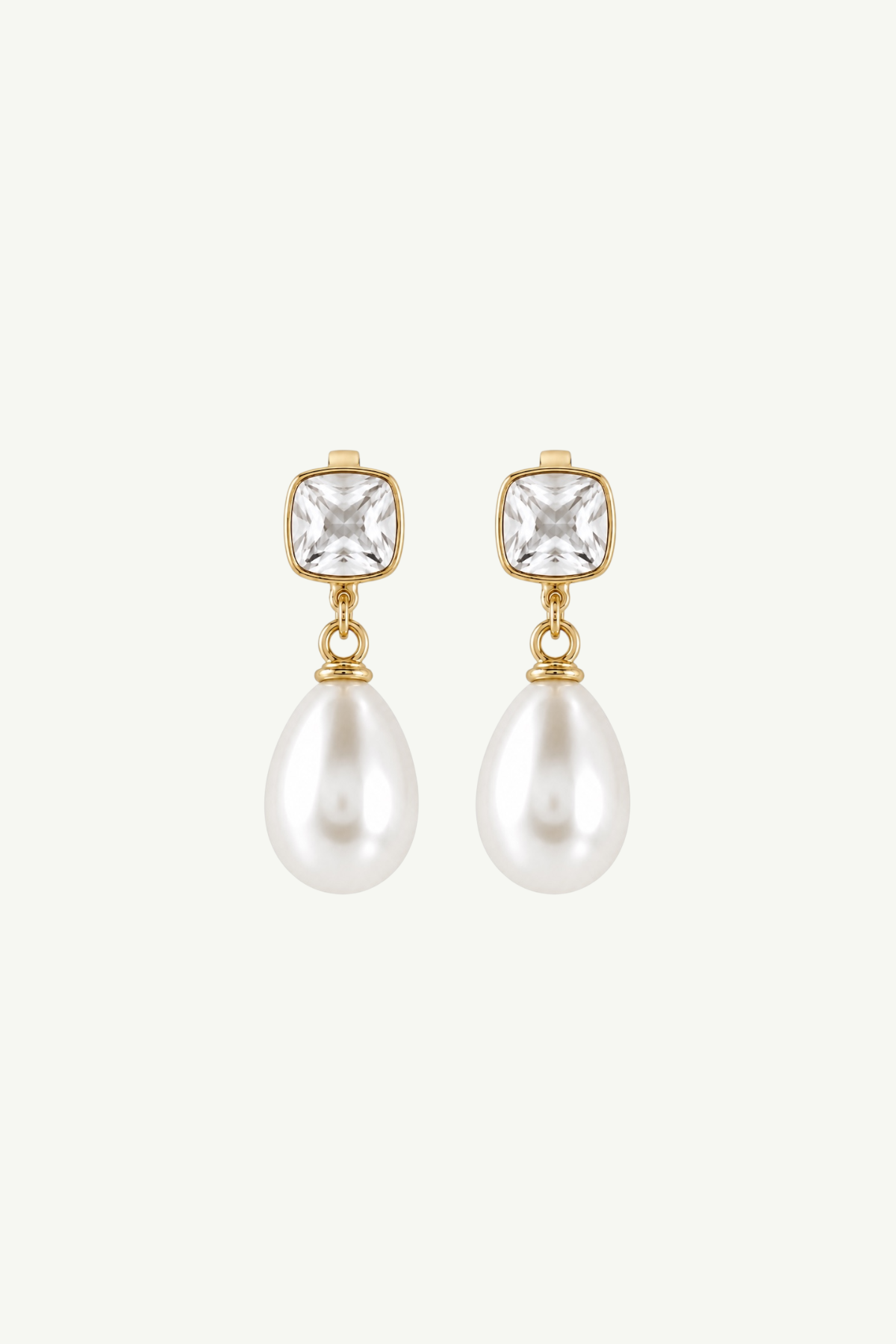 Bezel x Pearl Hoop Drops