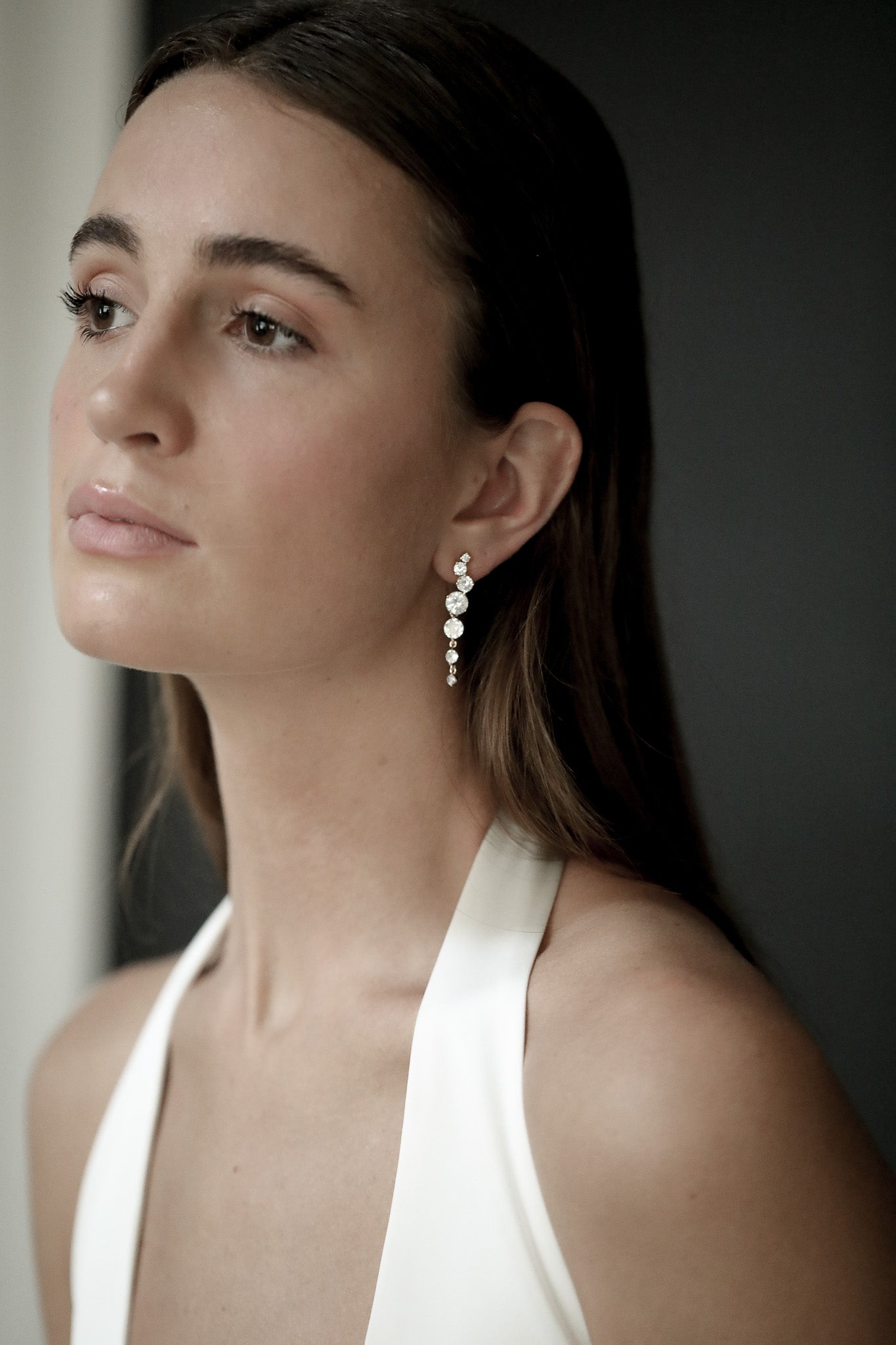 Crystal Cluster Drop Earrings