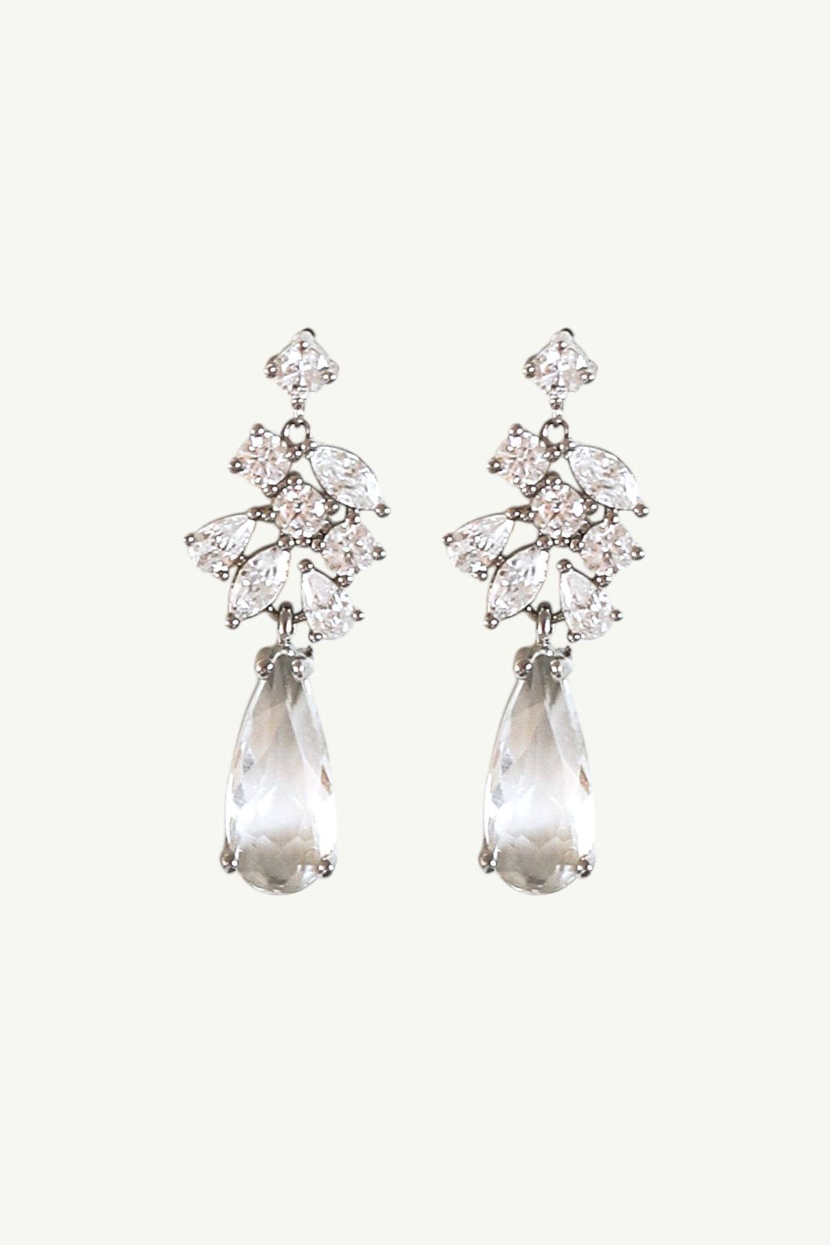 Crystal Cluster Dewdrop Earrings