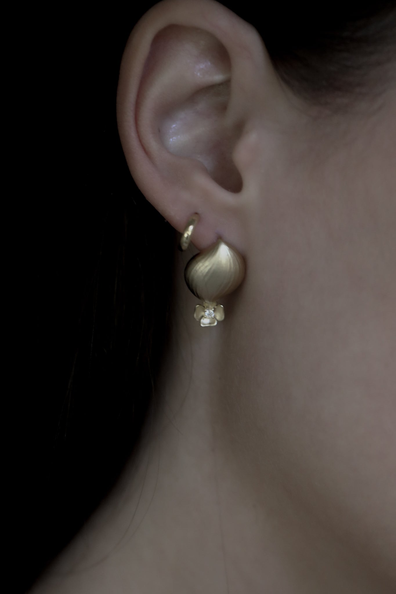 Floral Orb Drop Earrings