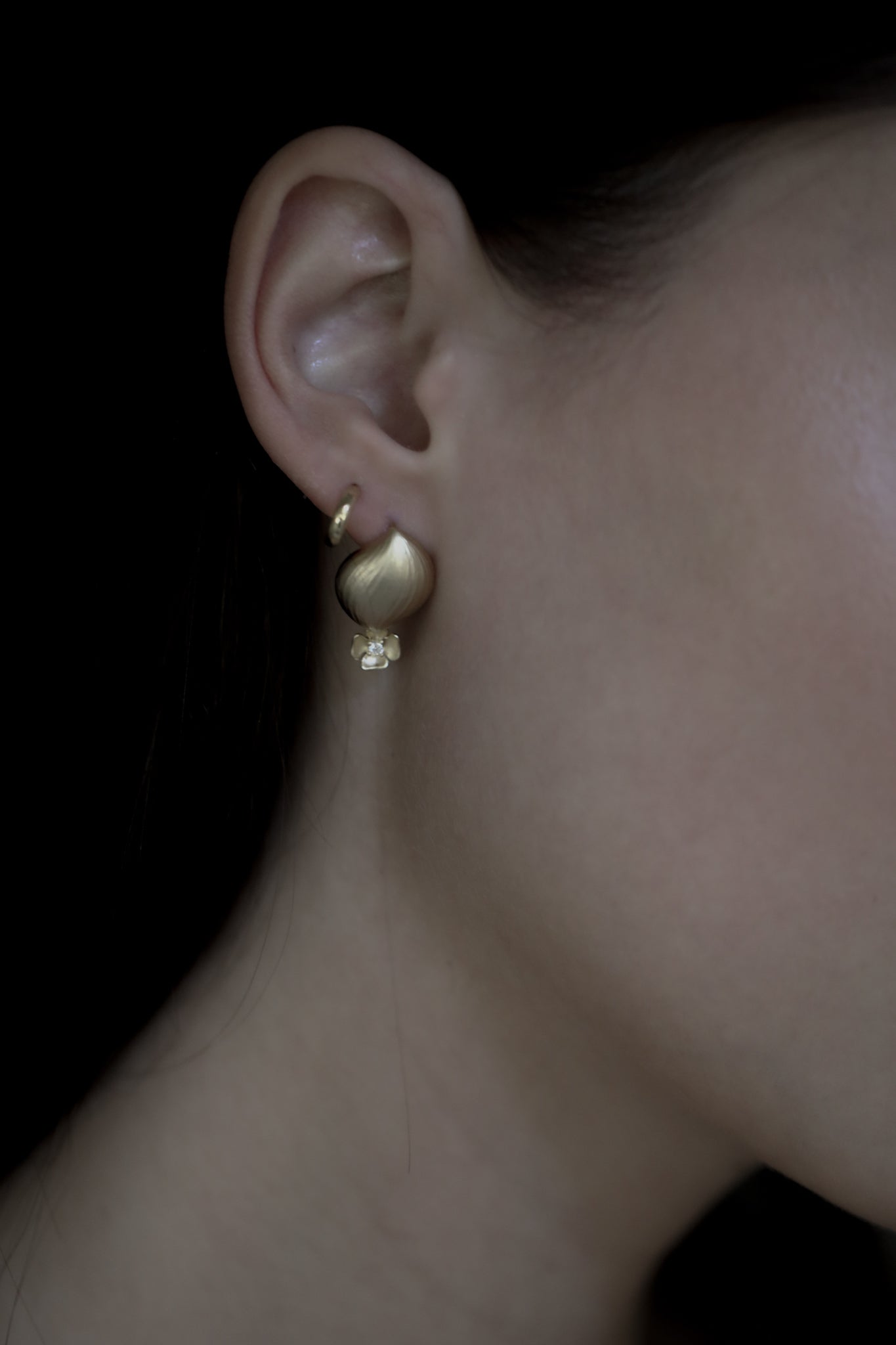 Floral Orb Drop Earrings