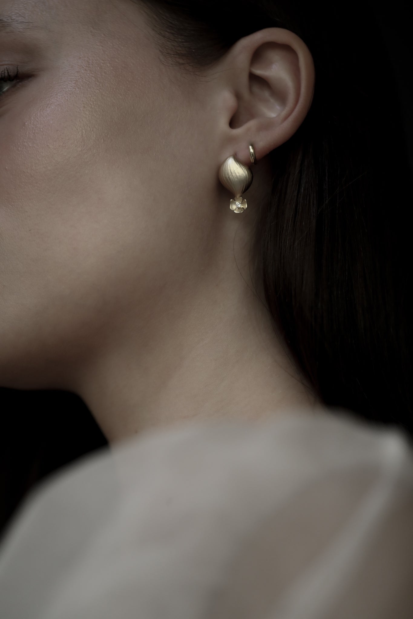 Floral Orb Drop Earrings
