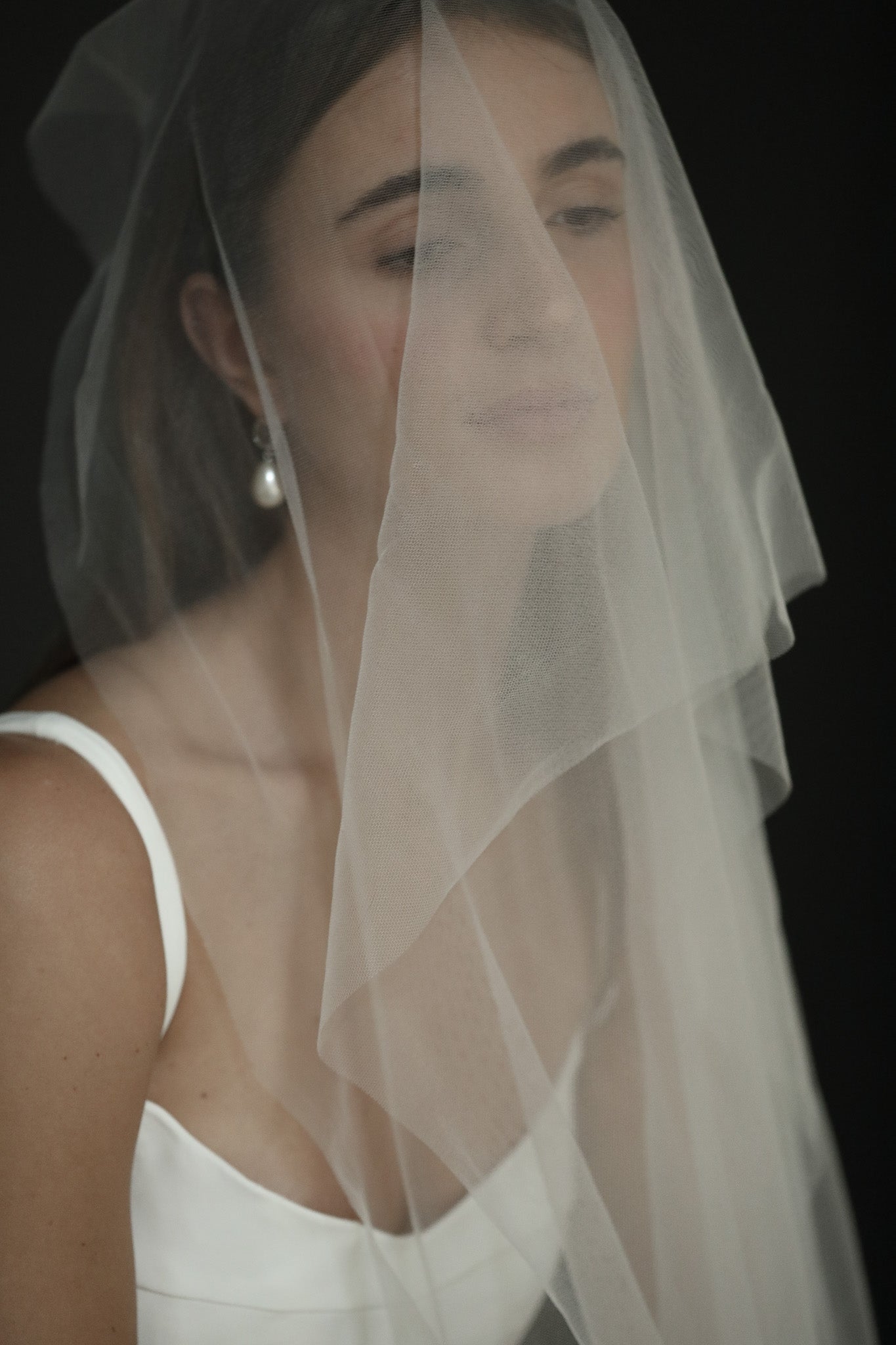 Teardrop Crystal Pearl Drop Earrings