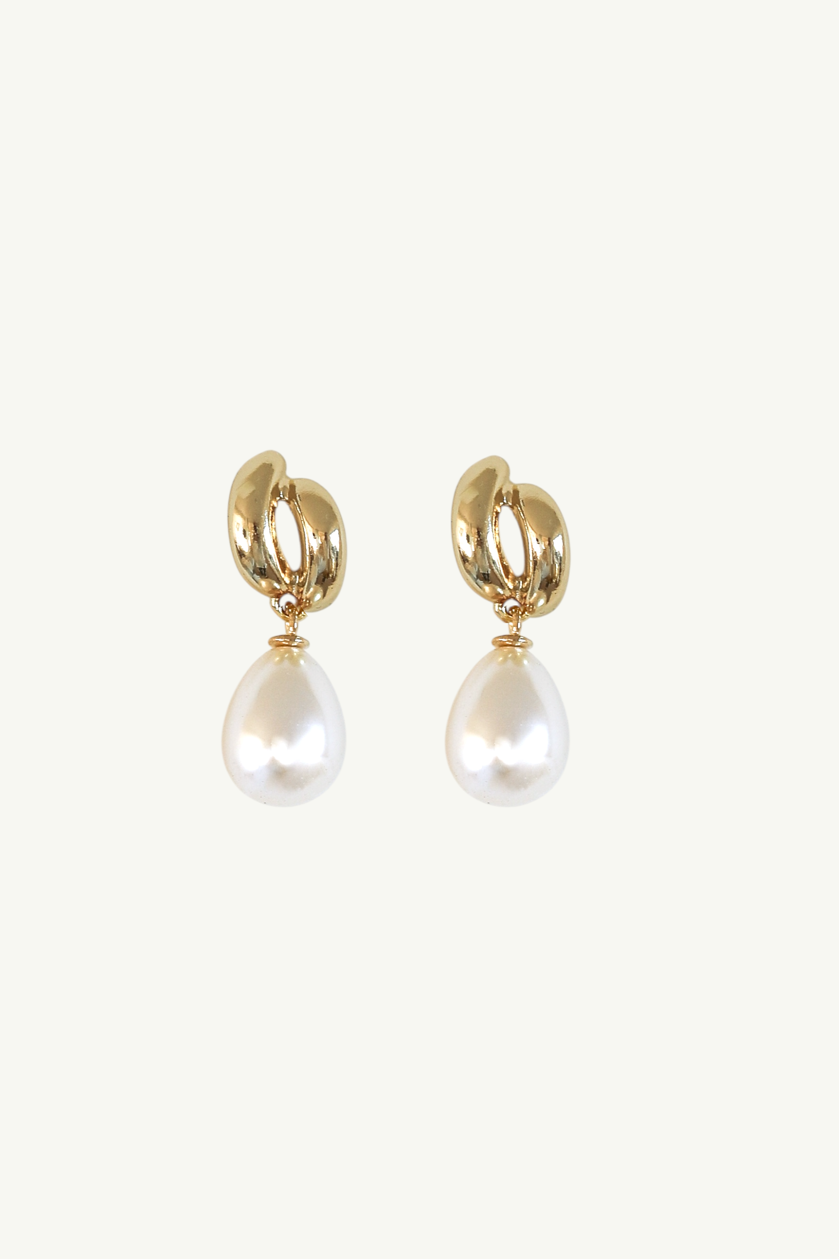 Double Orb Pearl Drop Earrings