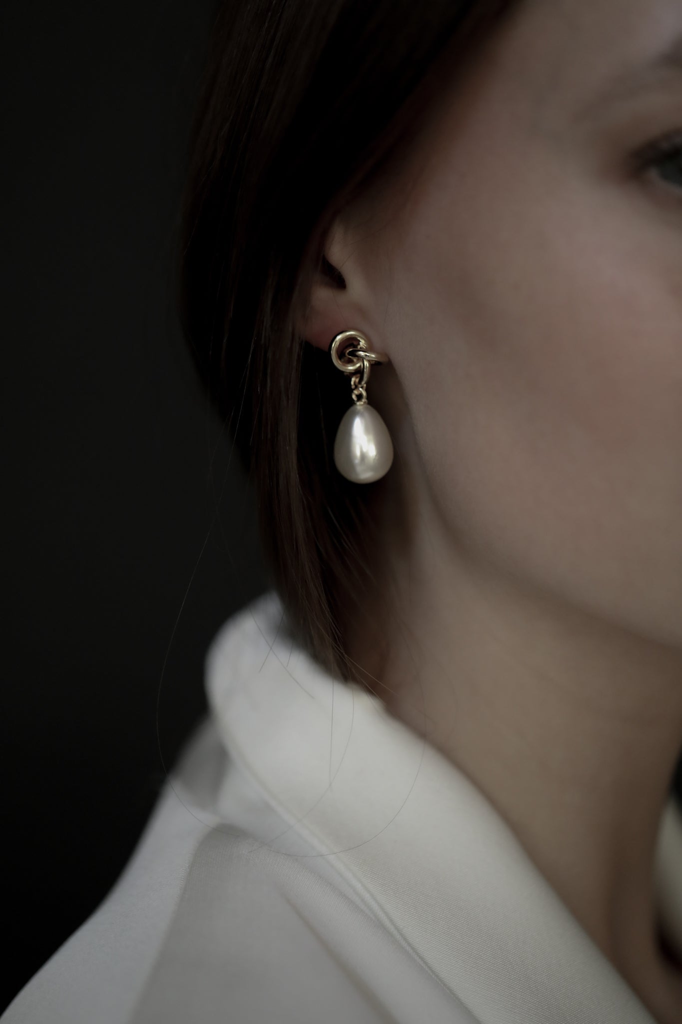 Knot Pearl Drop Earrings