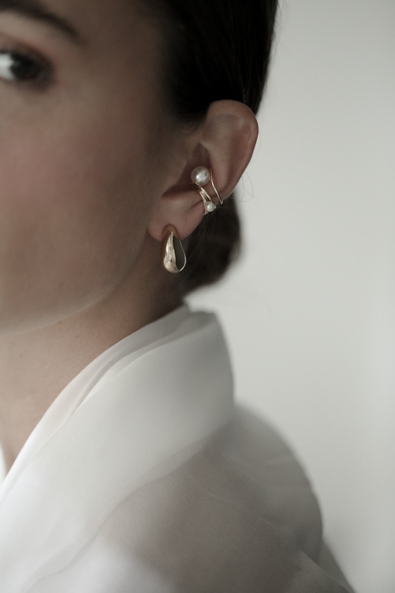 Pearl Gold Ear Cuff Set