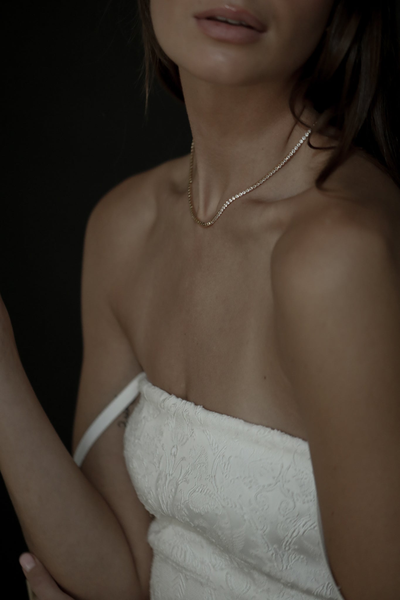 Dainty Crystal Tennis Necklace