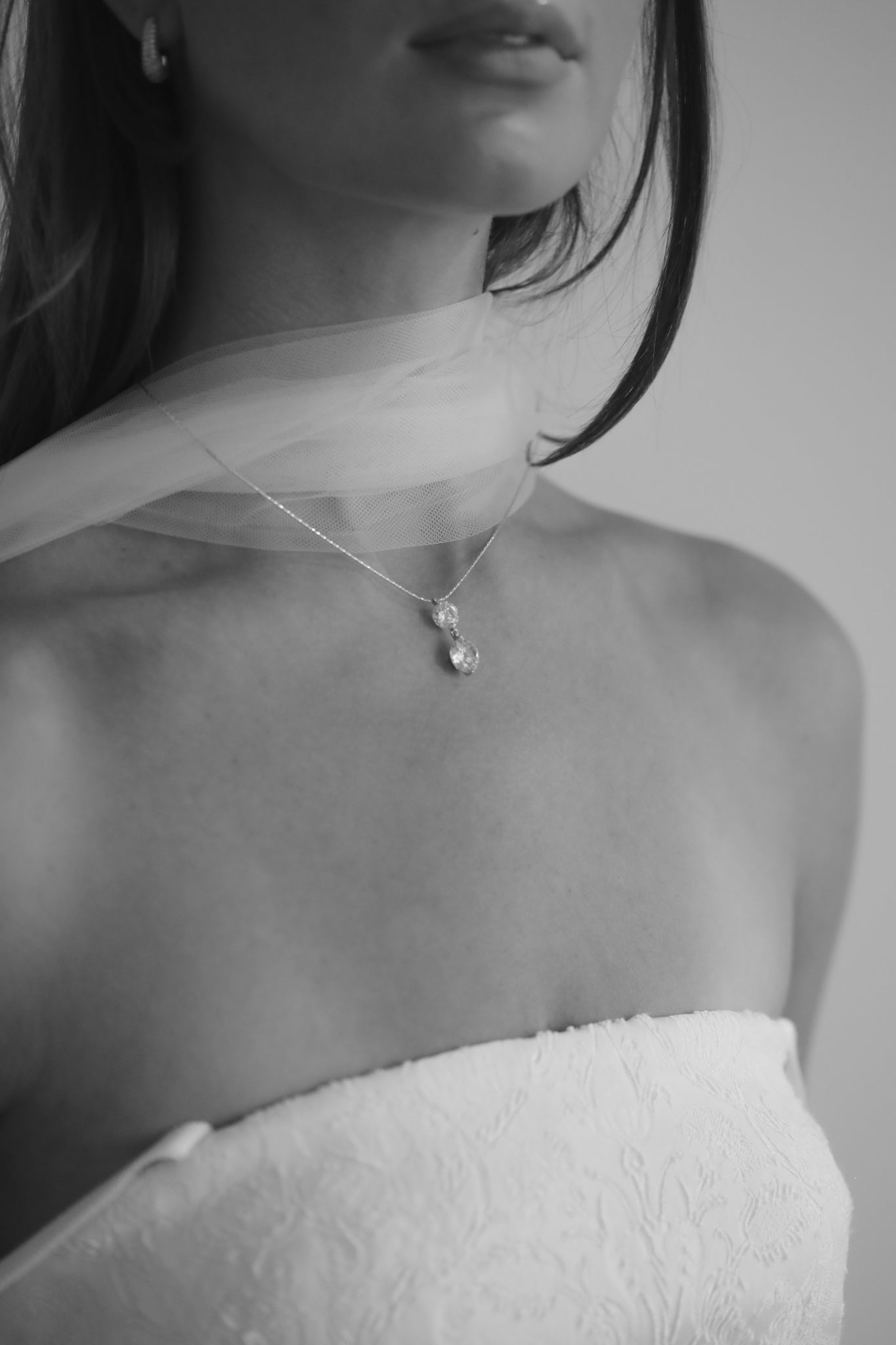 Round Crystal Pendant Necklace