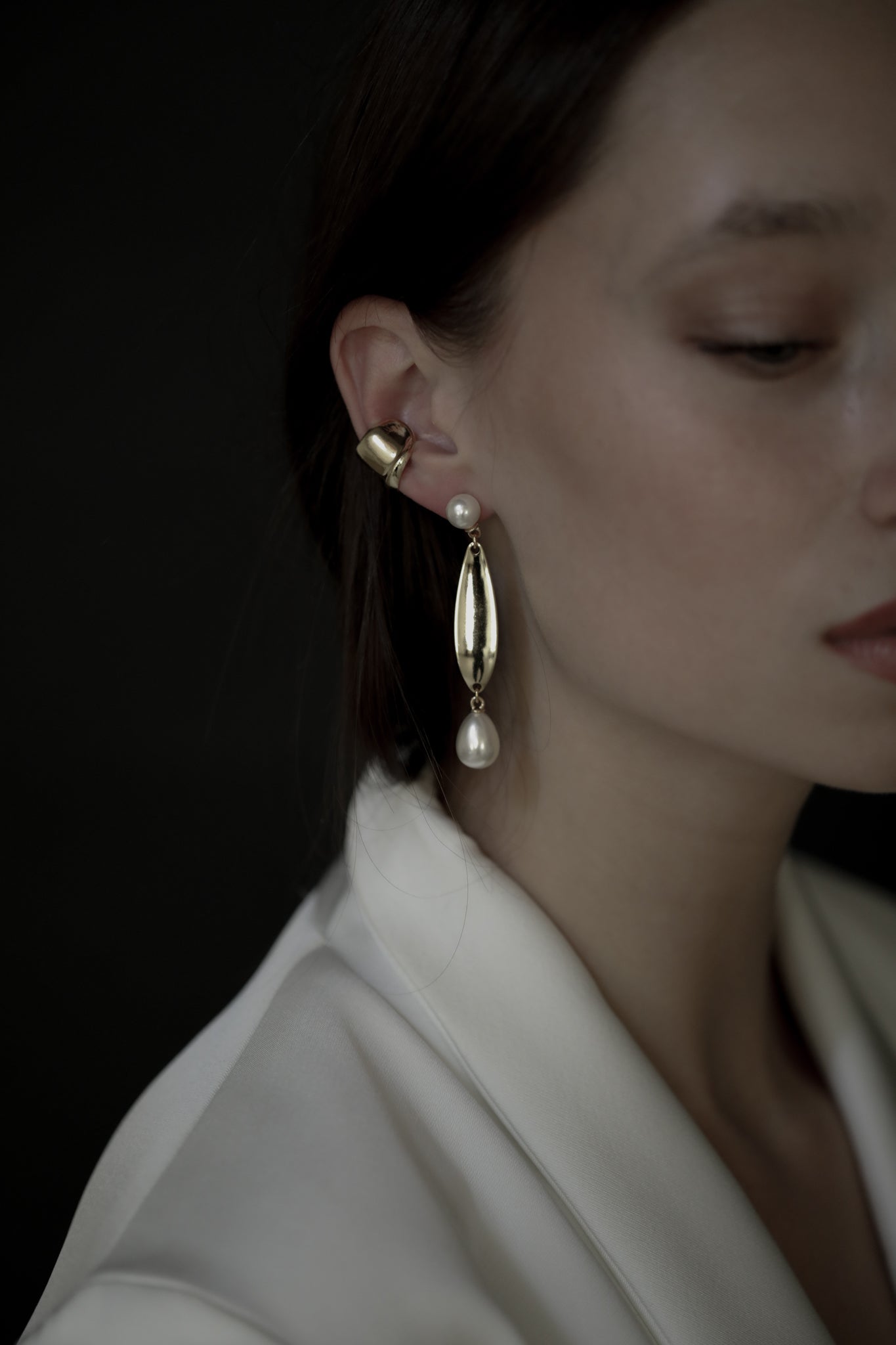 Sculptural Pearl Statement Earrings