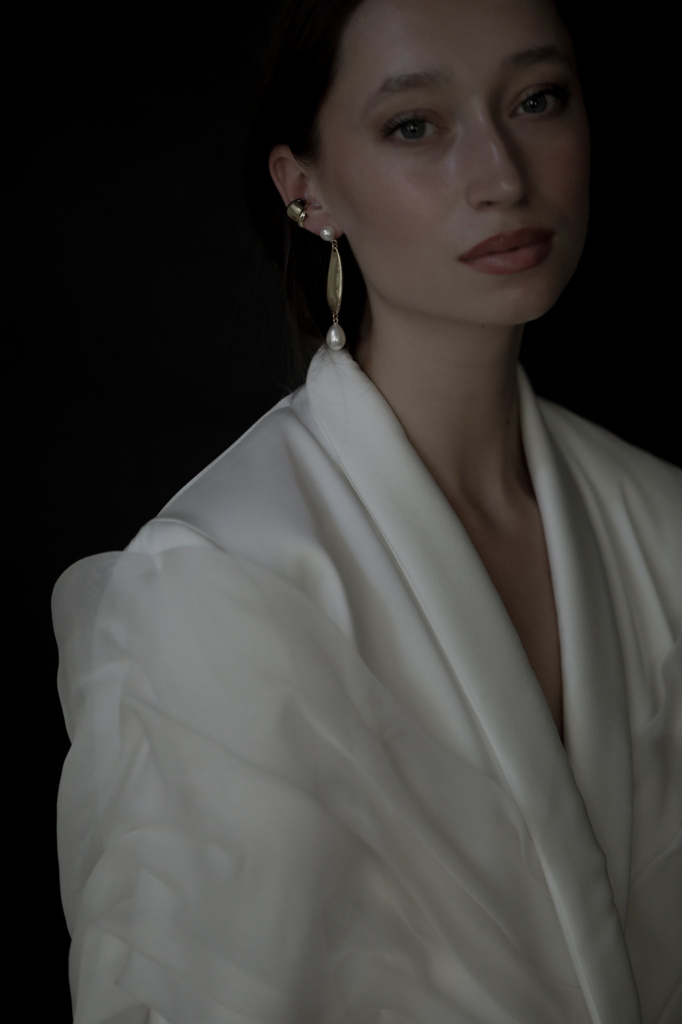 Sculptural Pearl Statement Earrings
