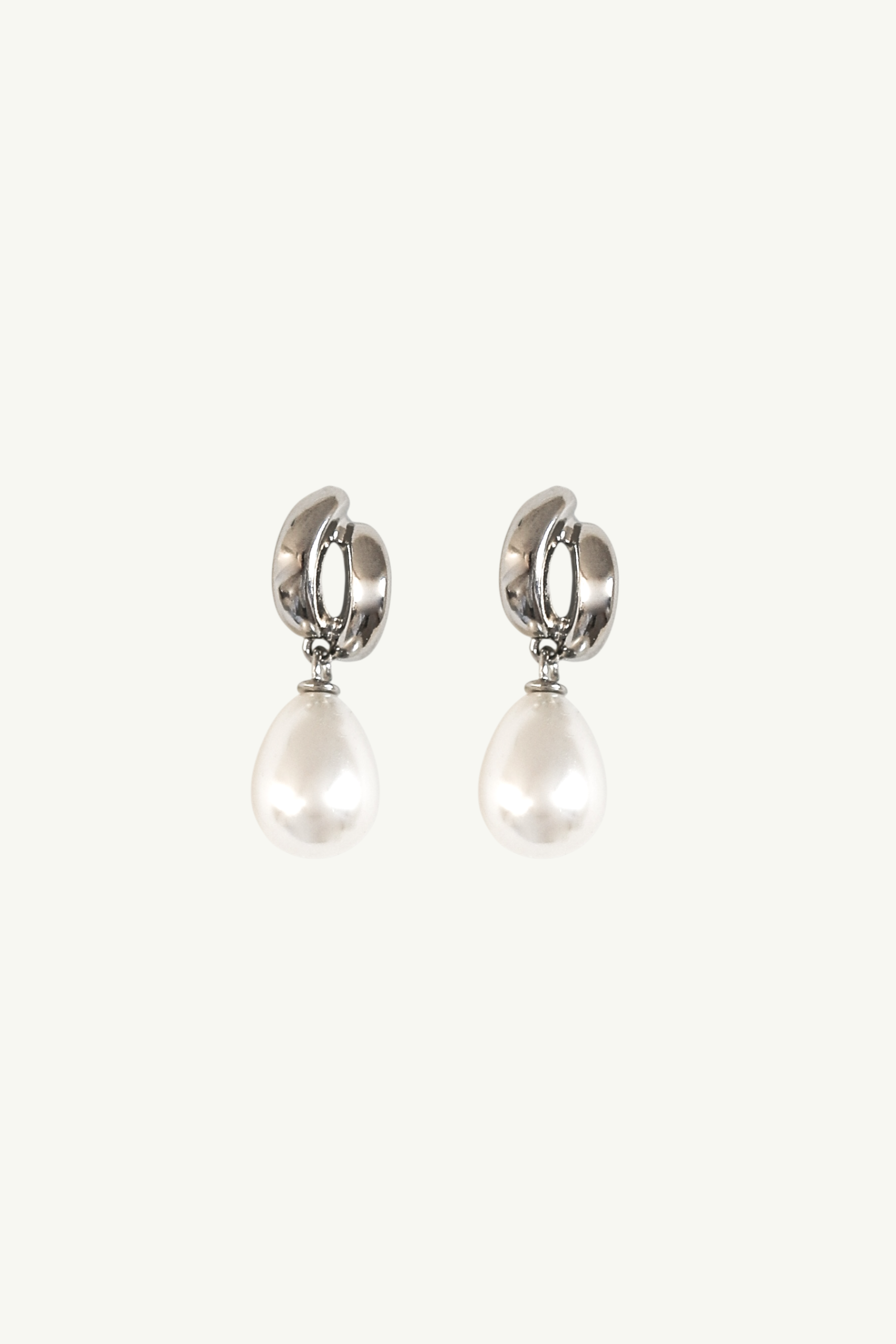 Double Orb Pearl Drop Earrings