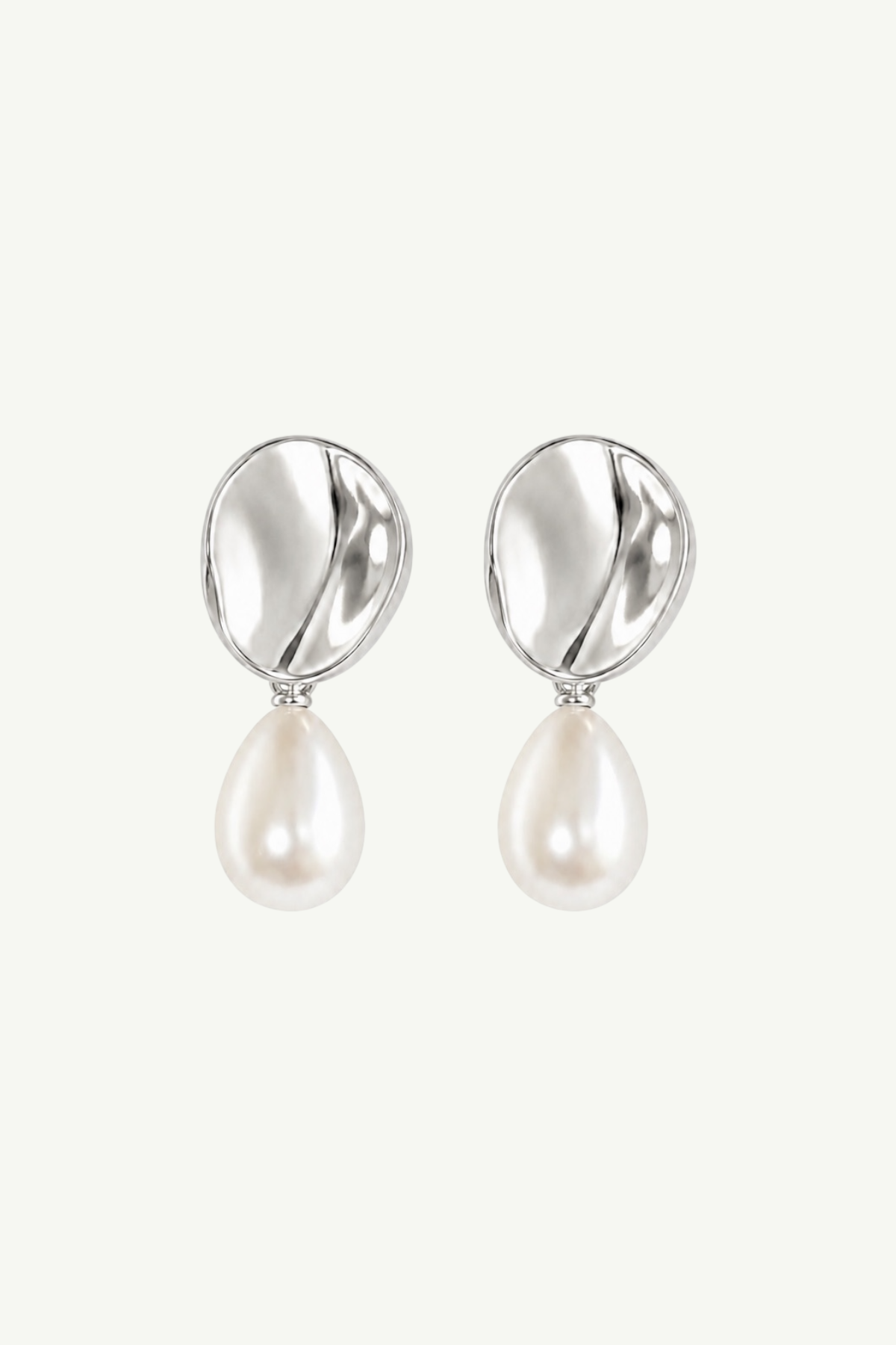 Sculptural Pearl Drop Earrings