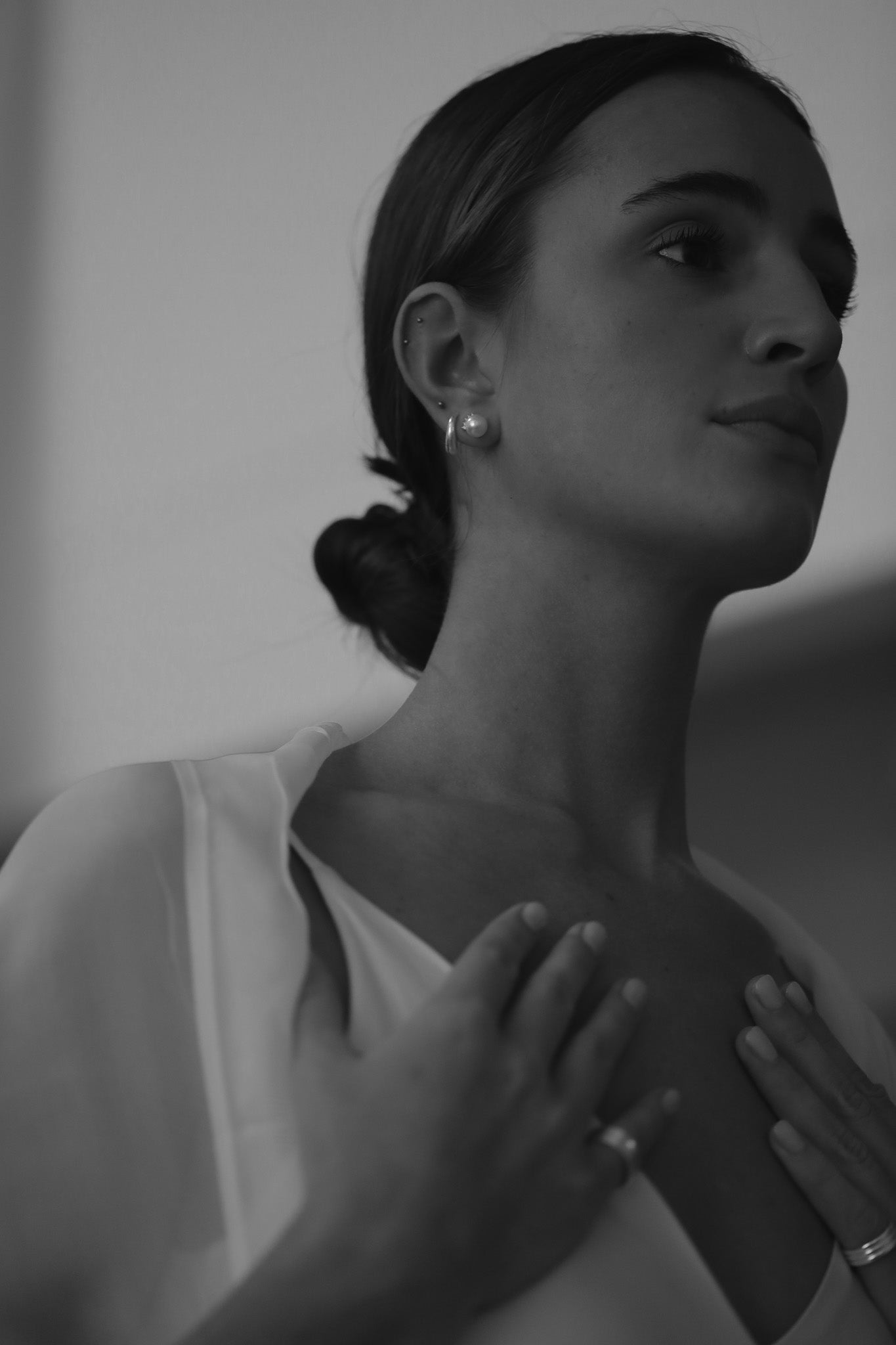 Pave Pearl Stud Earrings