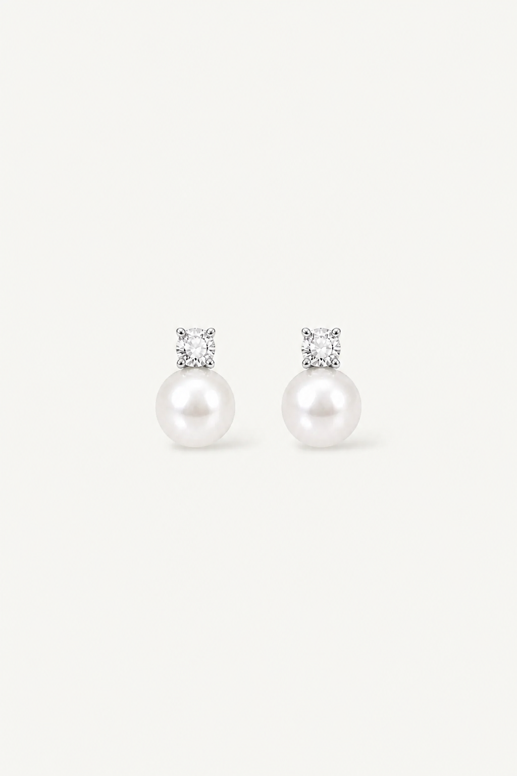 Crystal Pearl Stud Earrings