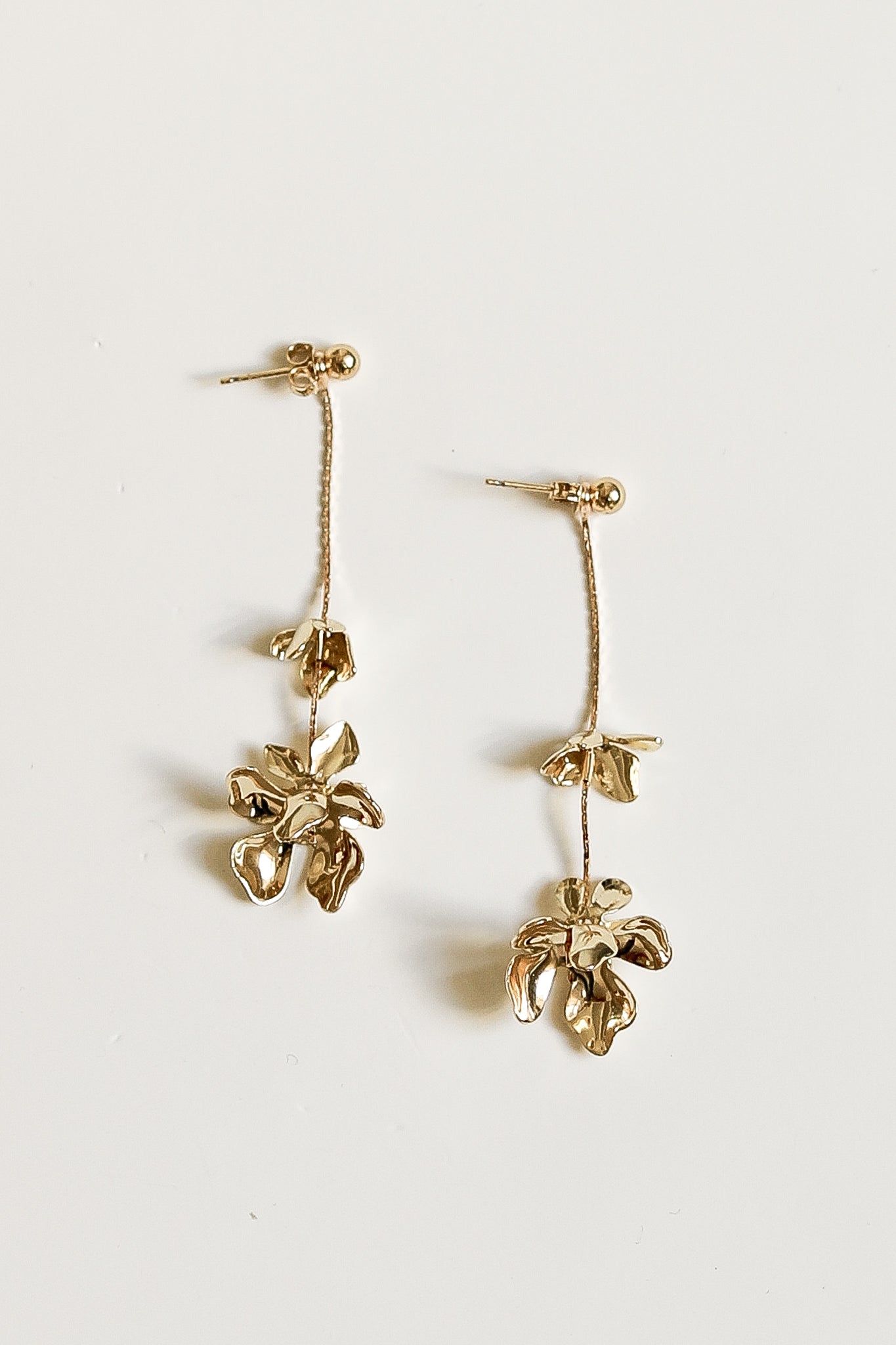 Floral 2:1 Abstract Strand Earrings