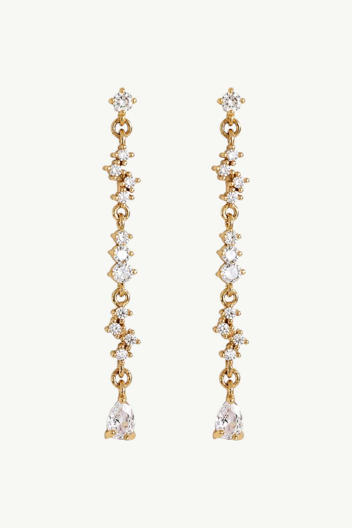 Rhinestone Cluster Line Earrings