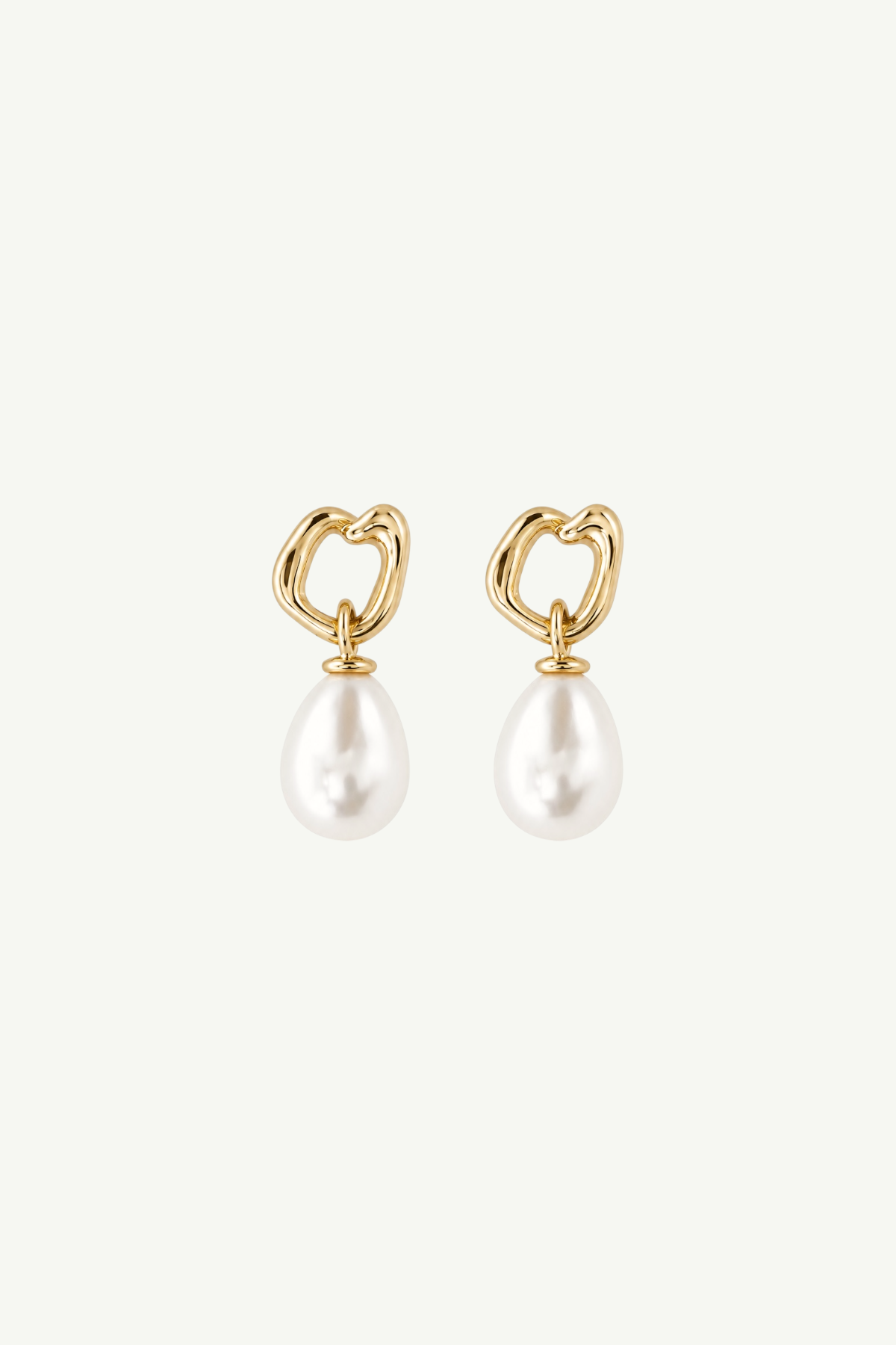 Gilded Micro Pearl Drop Earrings