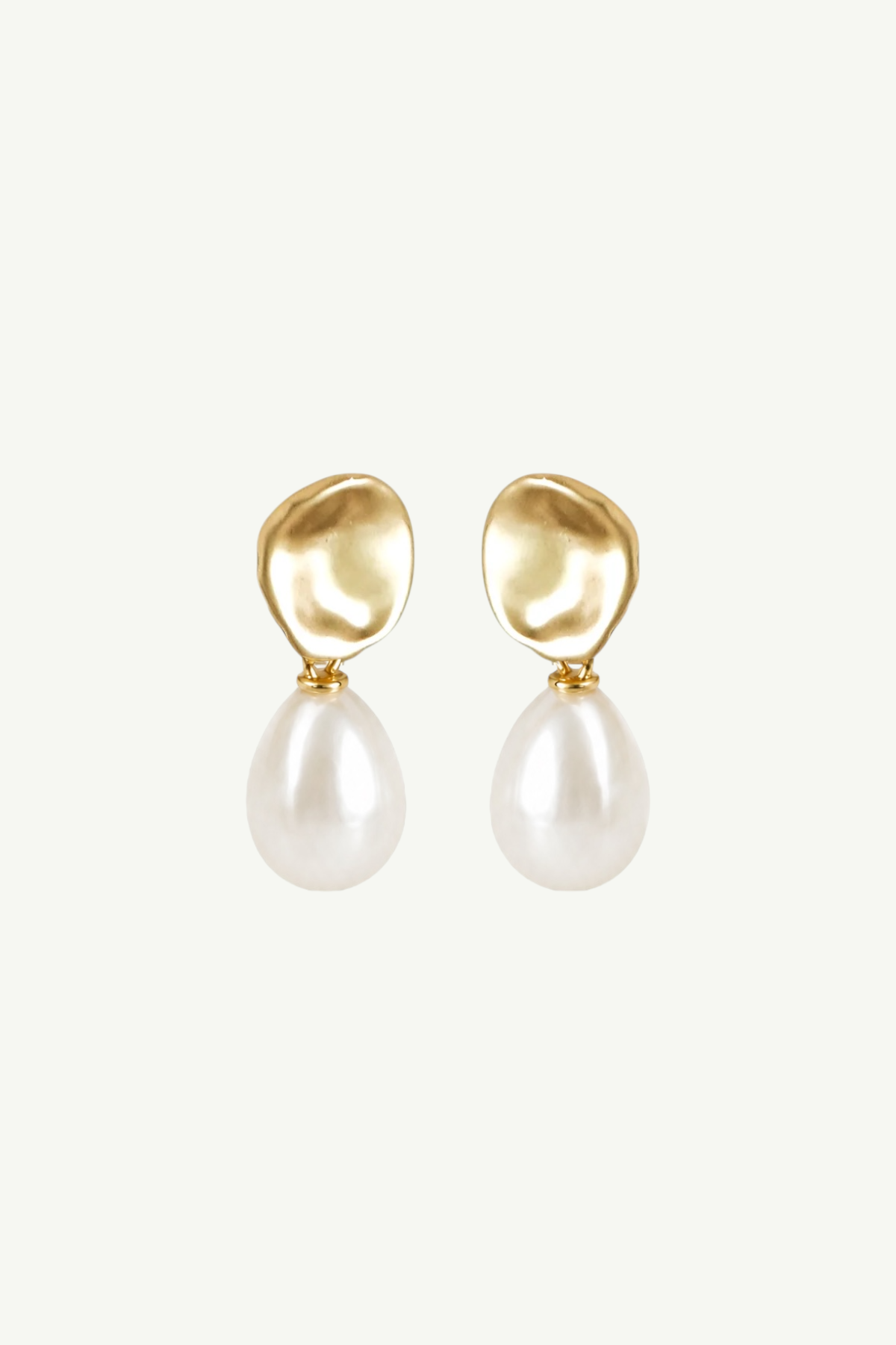 Sculptural Pearl Drop Clip On Earrings