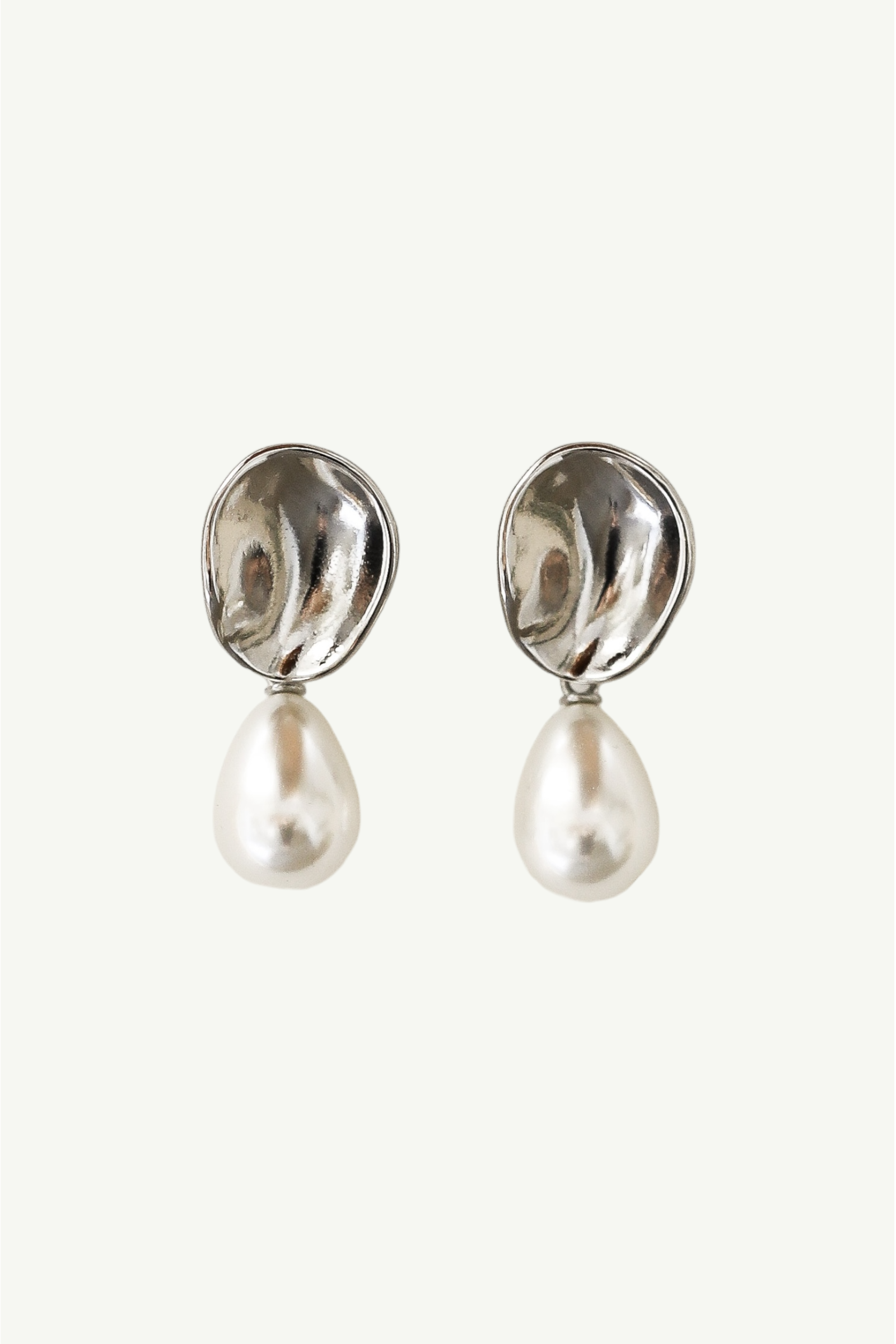 Sculptural Pearl Drop Earrings