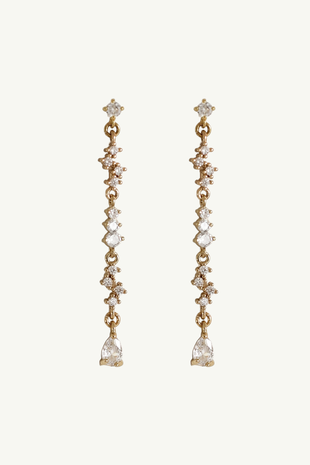 Rhinestone Cluster Line Earrings