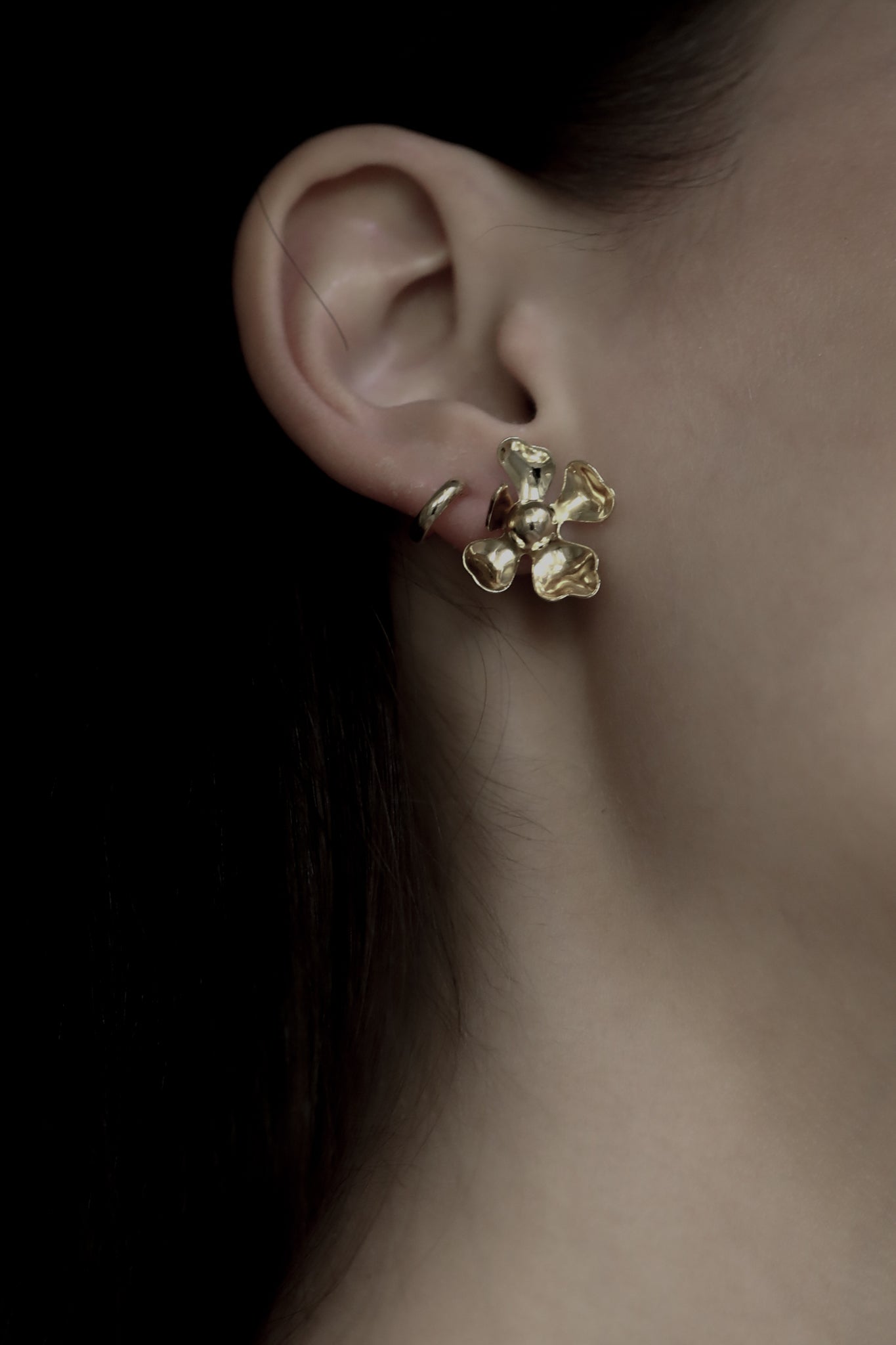 Floral 2:1 Abstract Stud Earrings