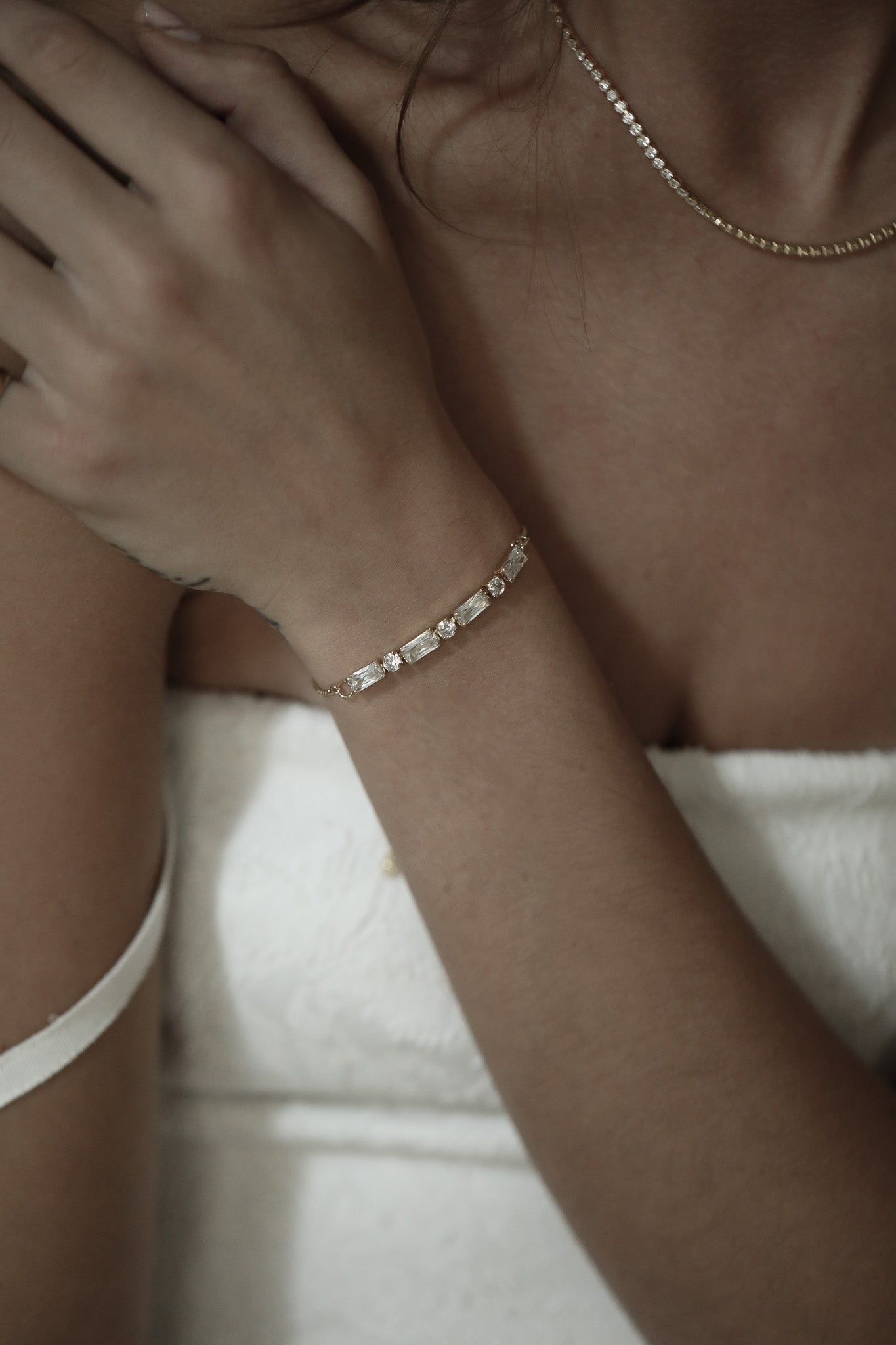 Baguette Gold Bolo Bracelet