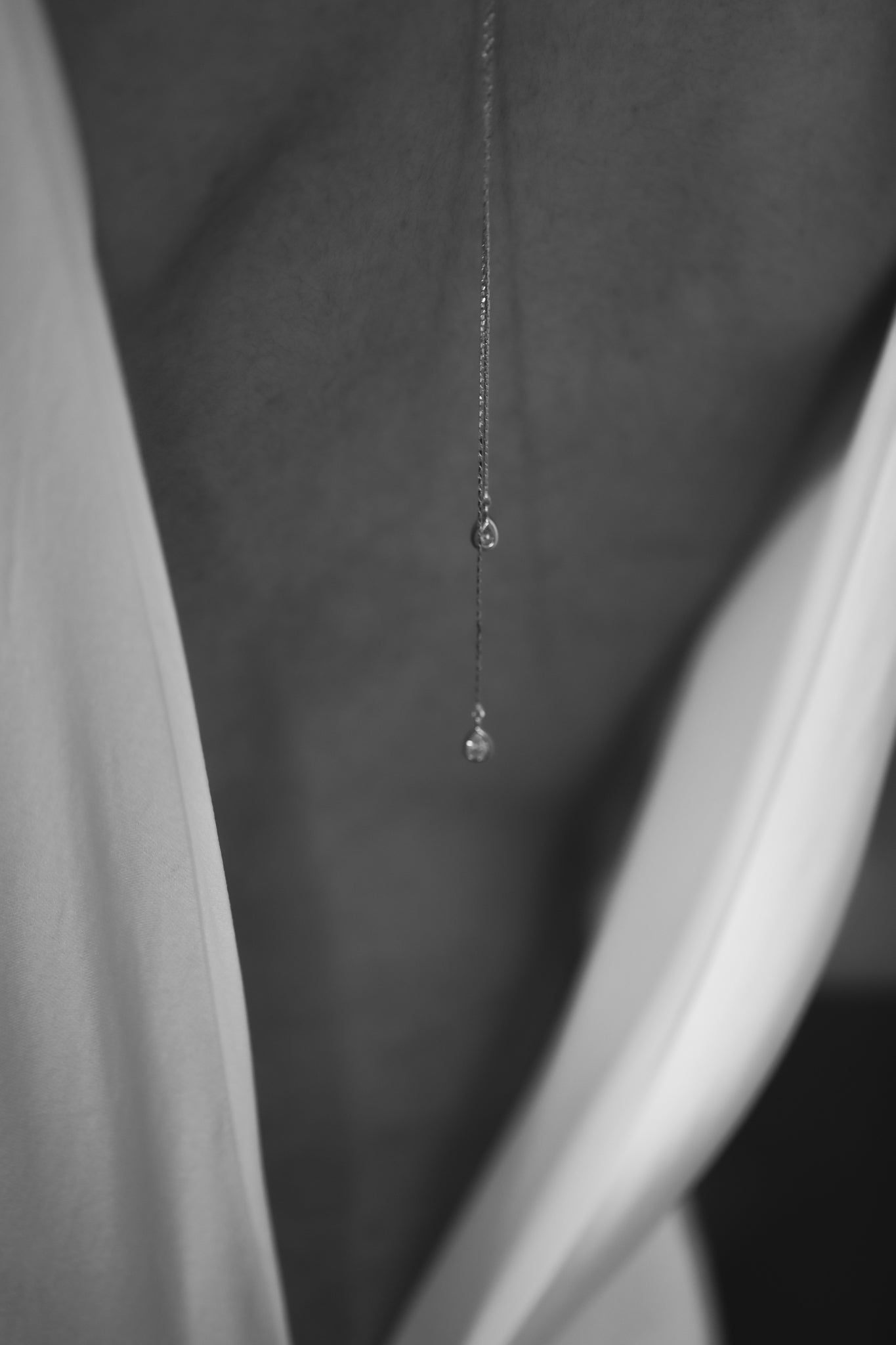 Bezel Crystal Lariat Necklace