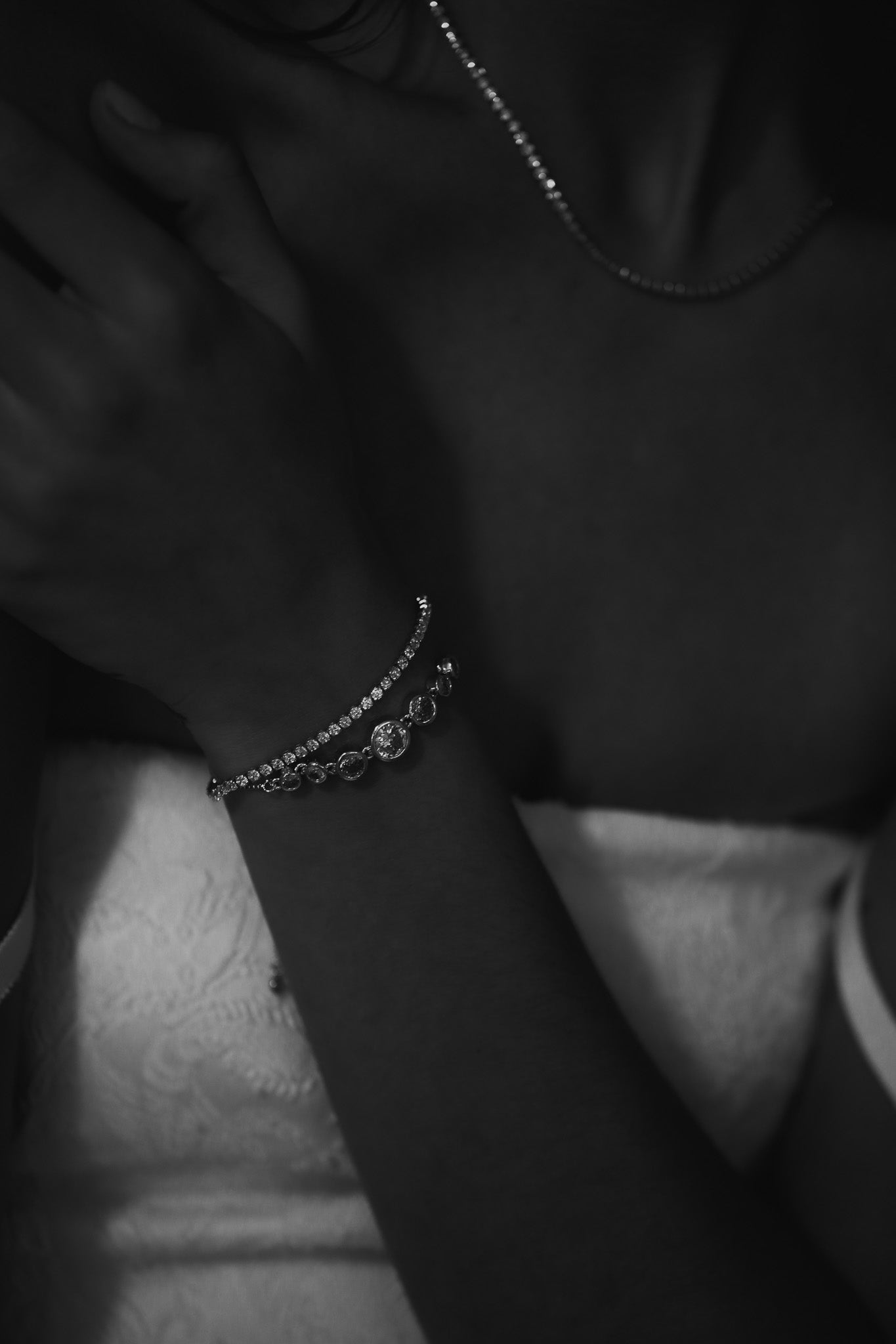 Bezel Gold Bolo Bracelet