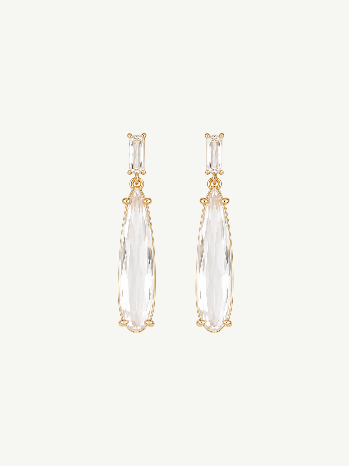 Baguette Dewdrop Earring