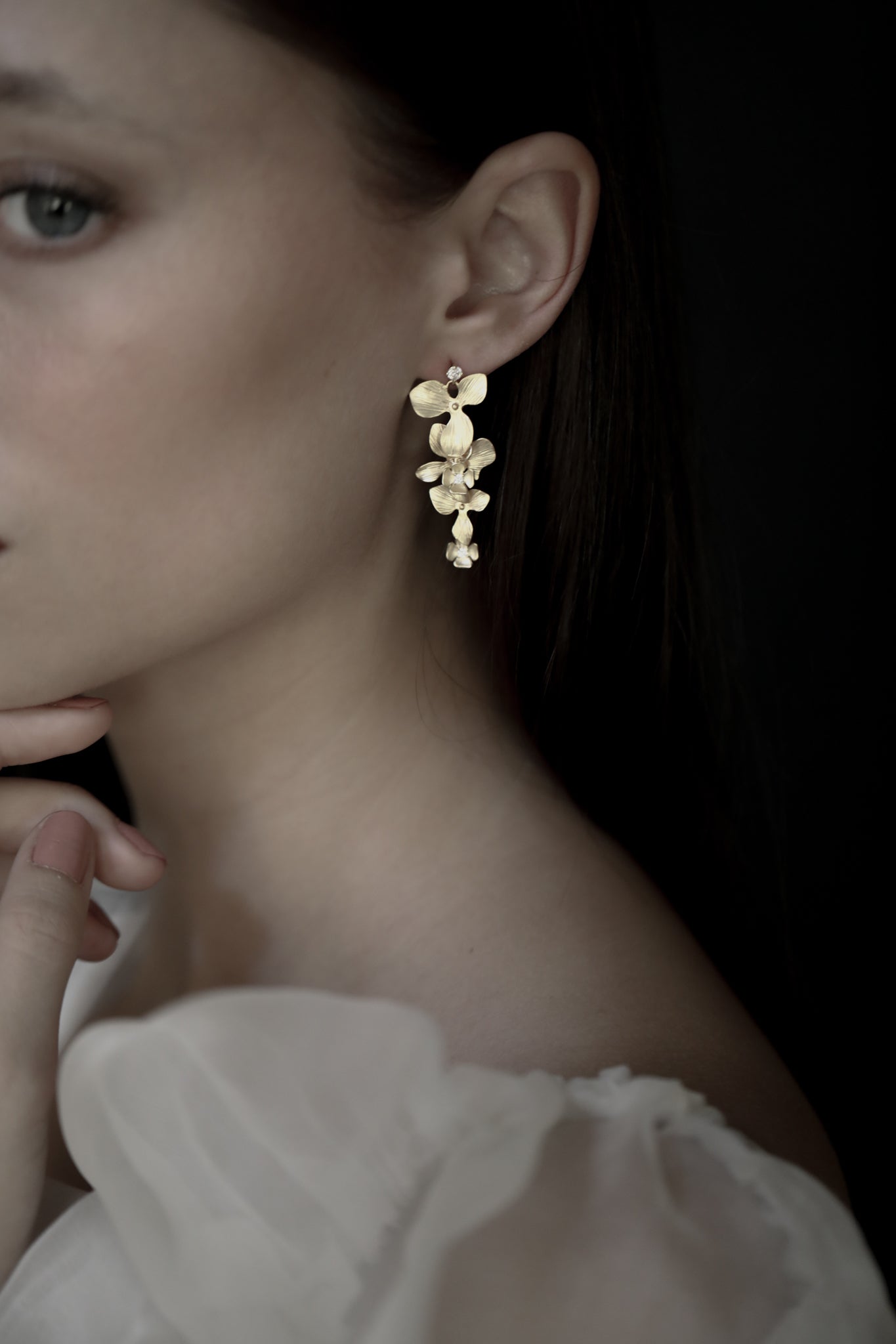 Floral Cascading Drop Earrings