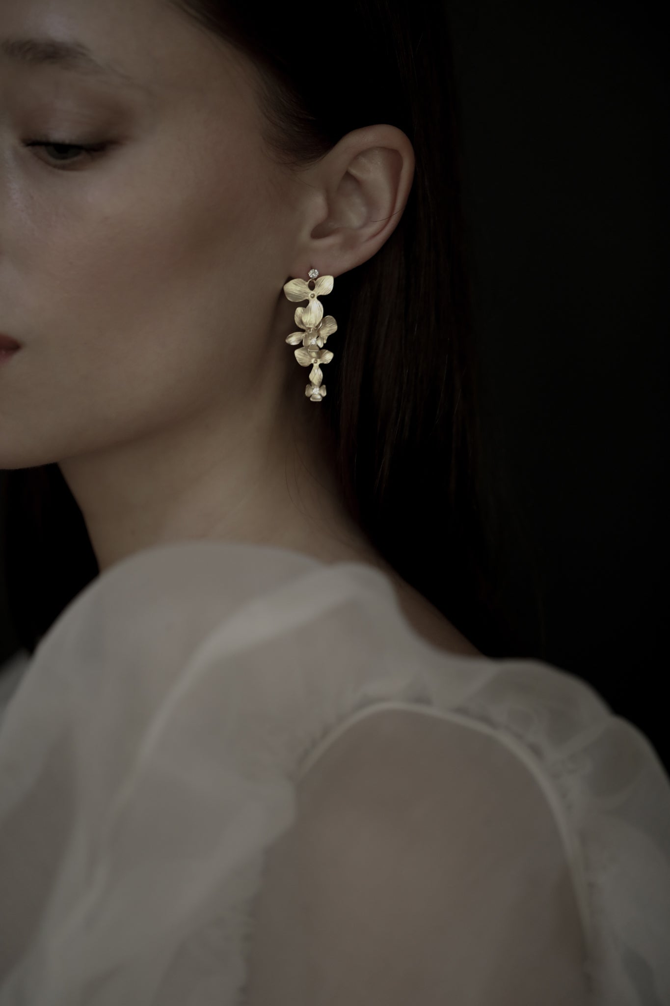 Floral Cascading Drop Earrings