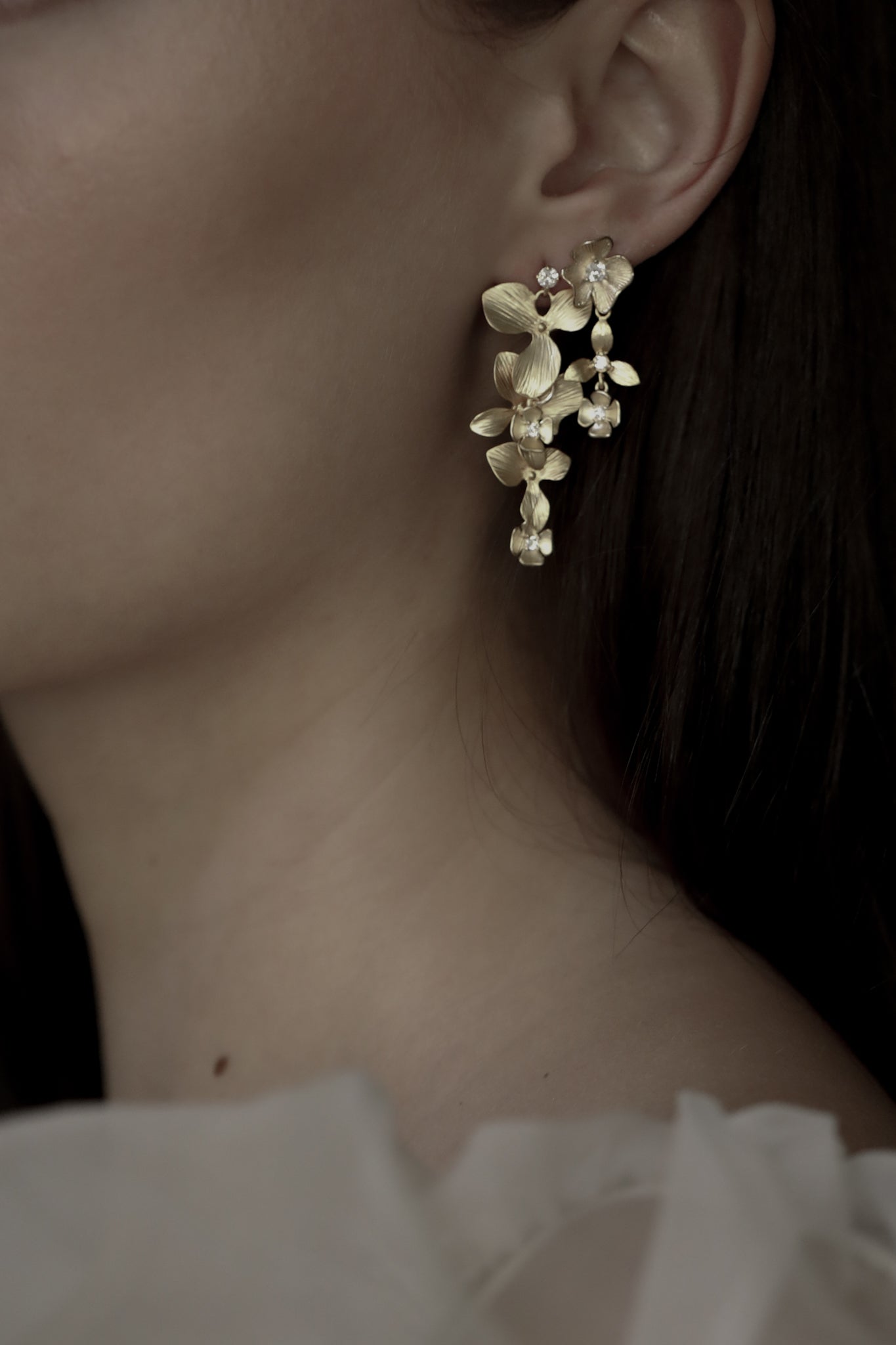 Floral Cascading Drop Earrings