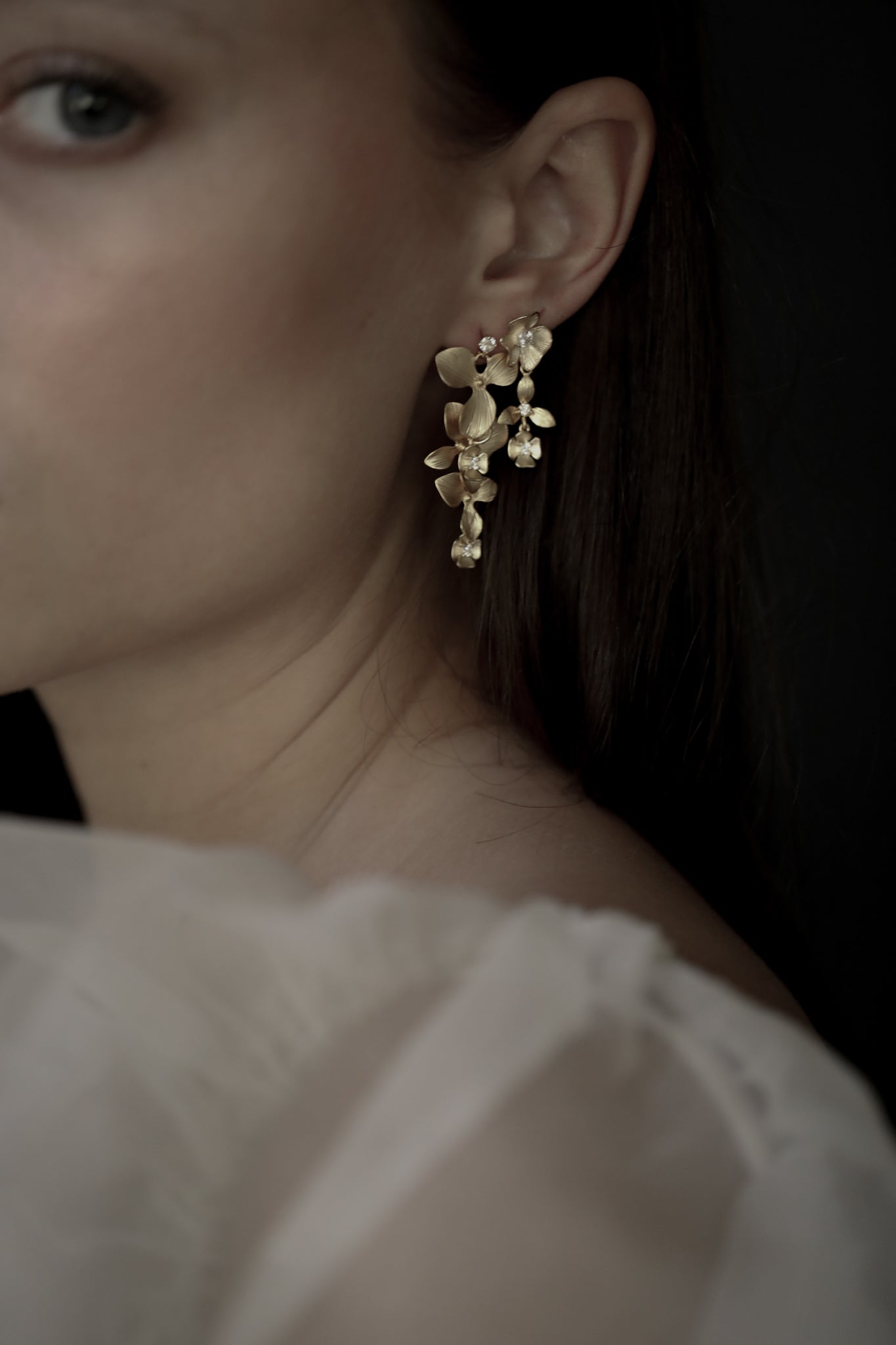 Floral Cascading Drop Earrings