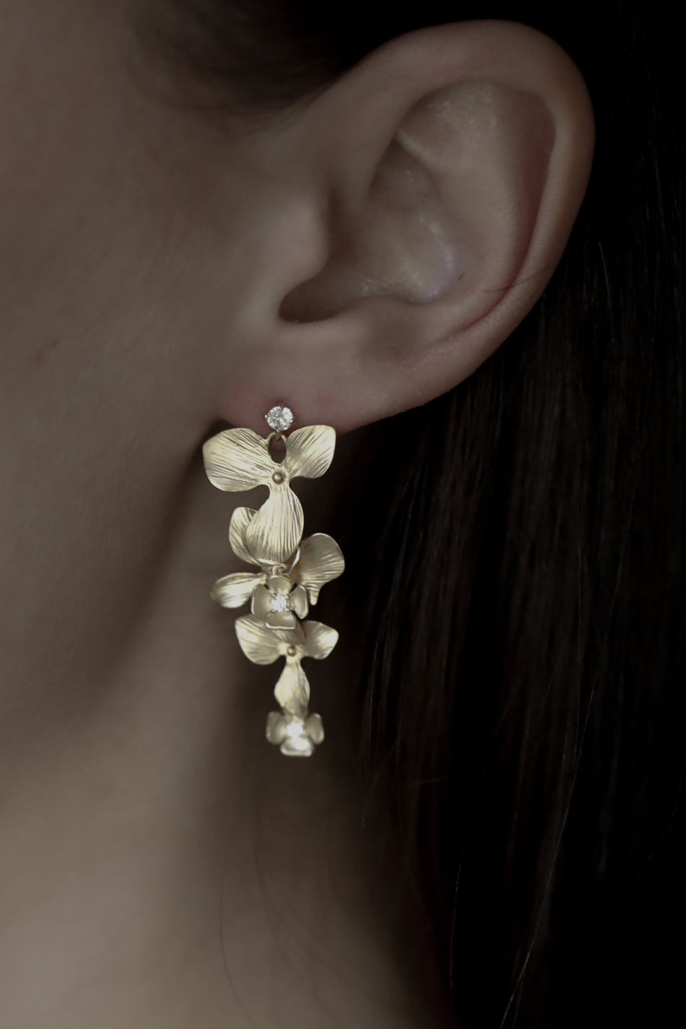 Floral Cascading Drop Earrings