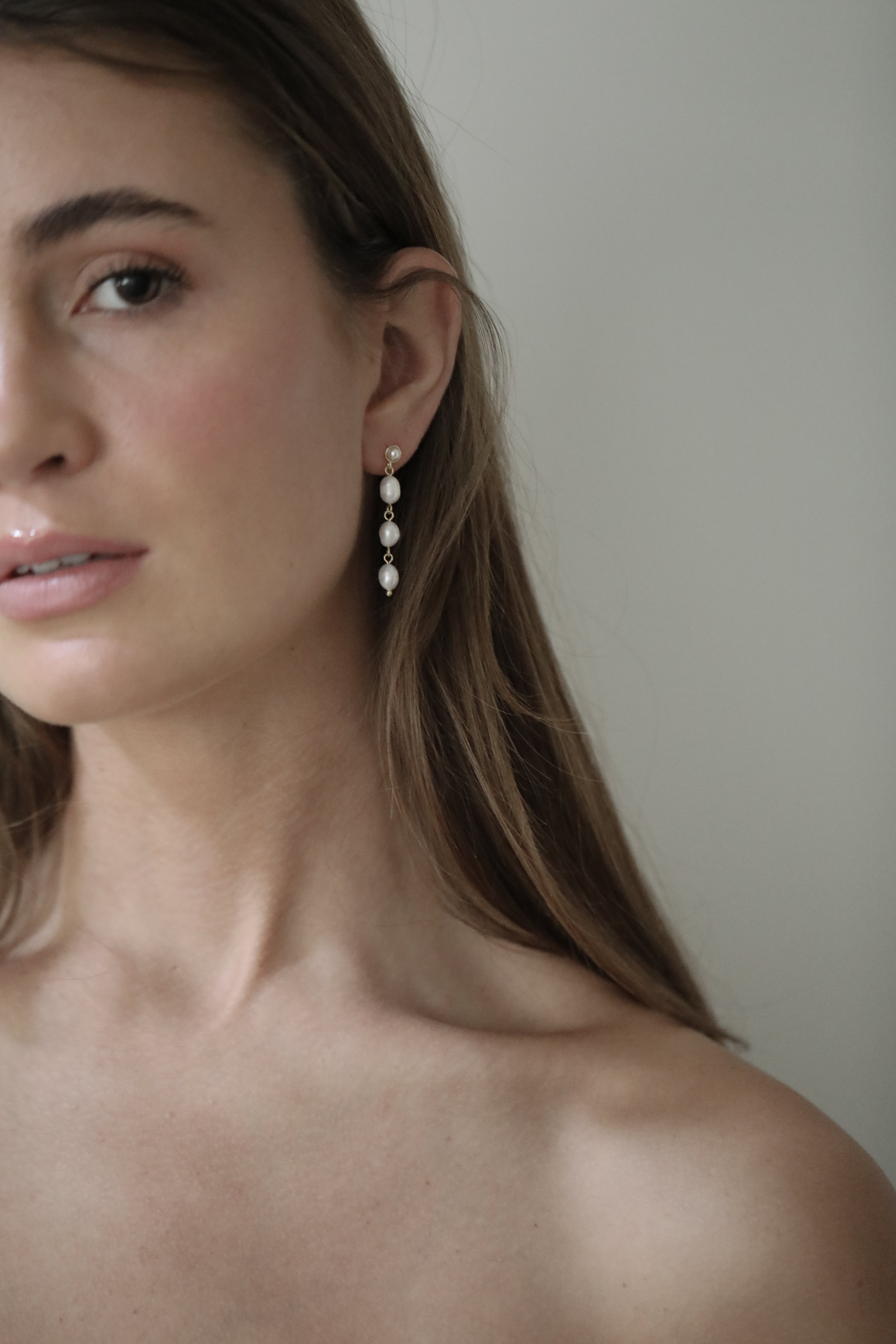 Stacked Pearl Tier Drop Earrings