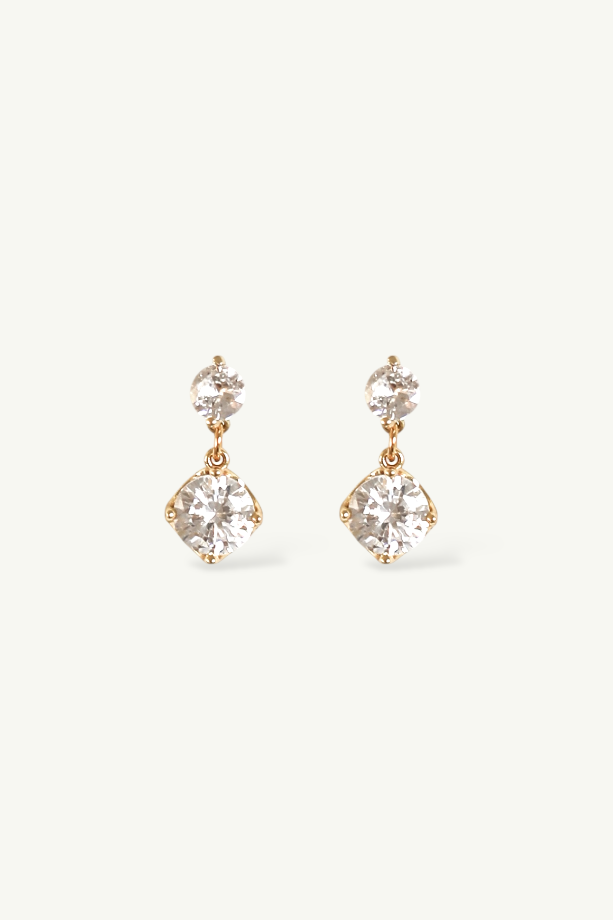 Micro Crystal Double Drop Earrings