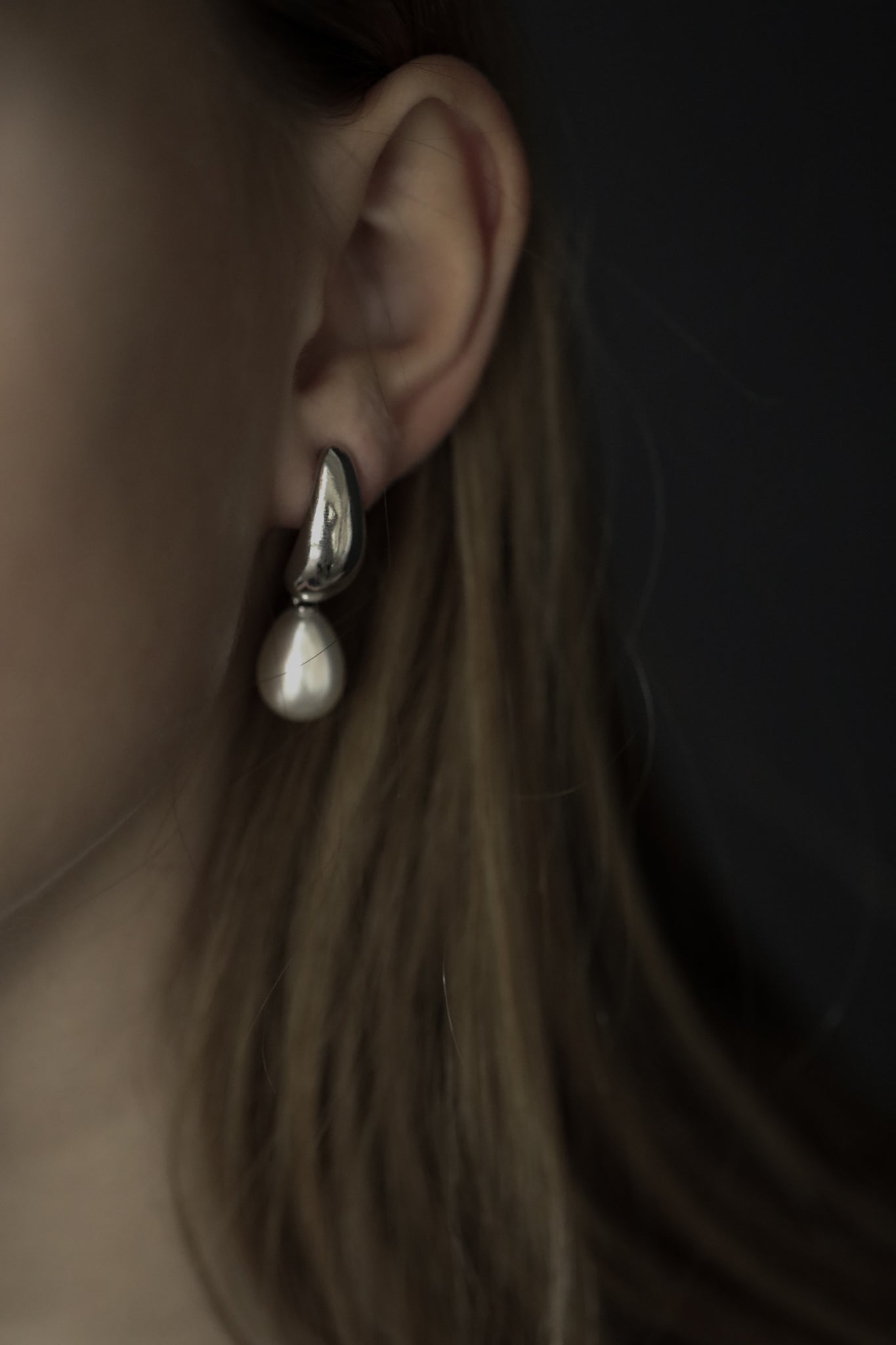 Oversized Orb Pearl Drop Earrings