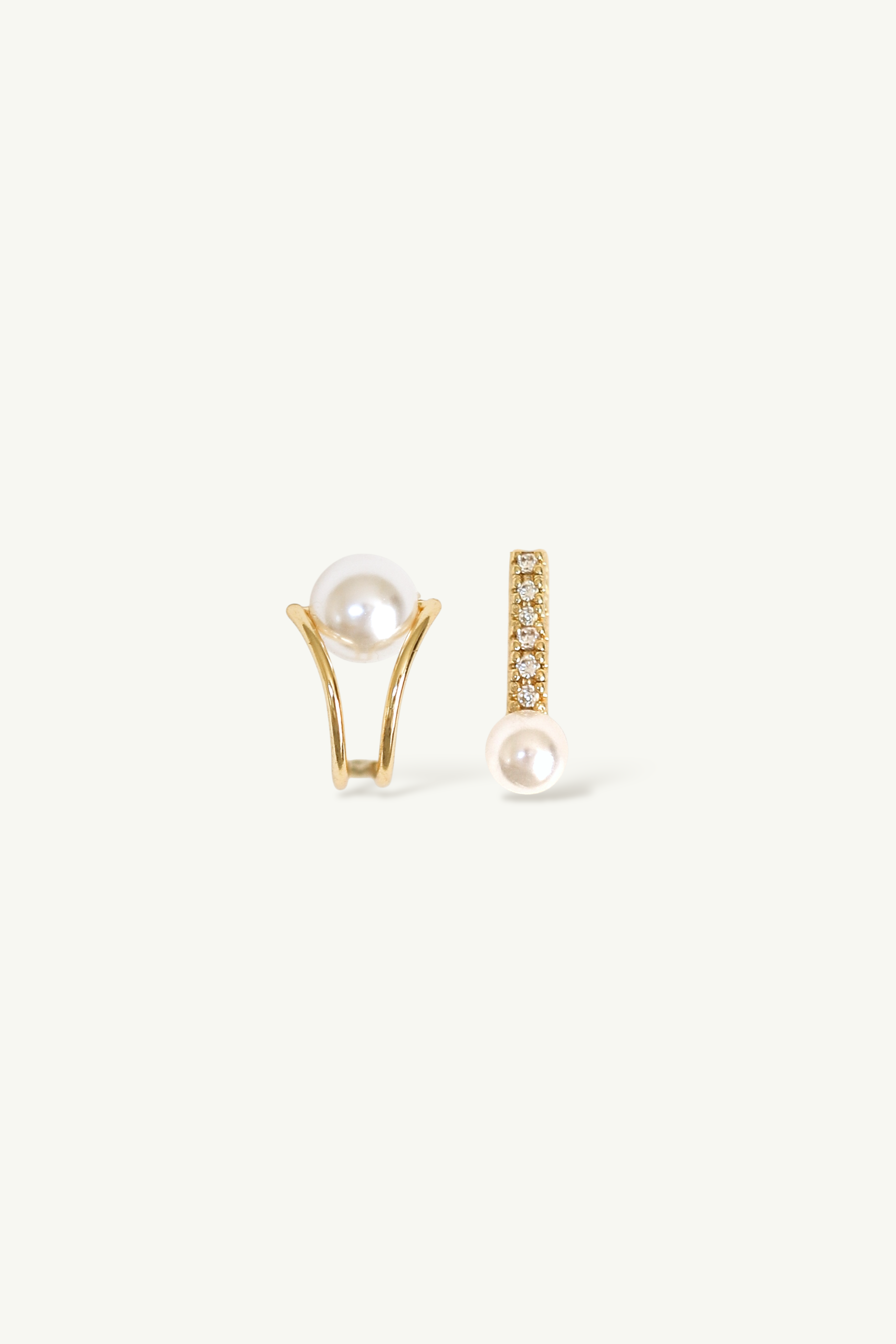 Pearl Gold Ear Cuff Set