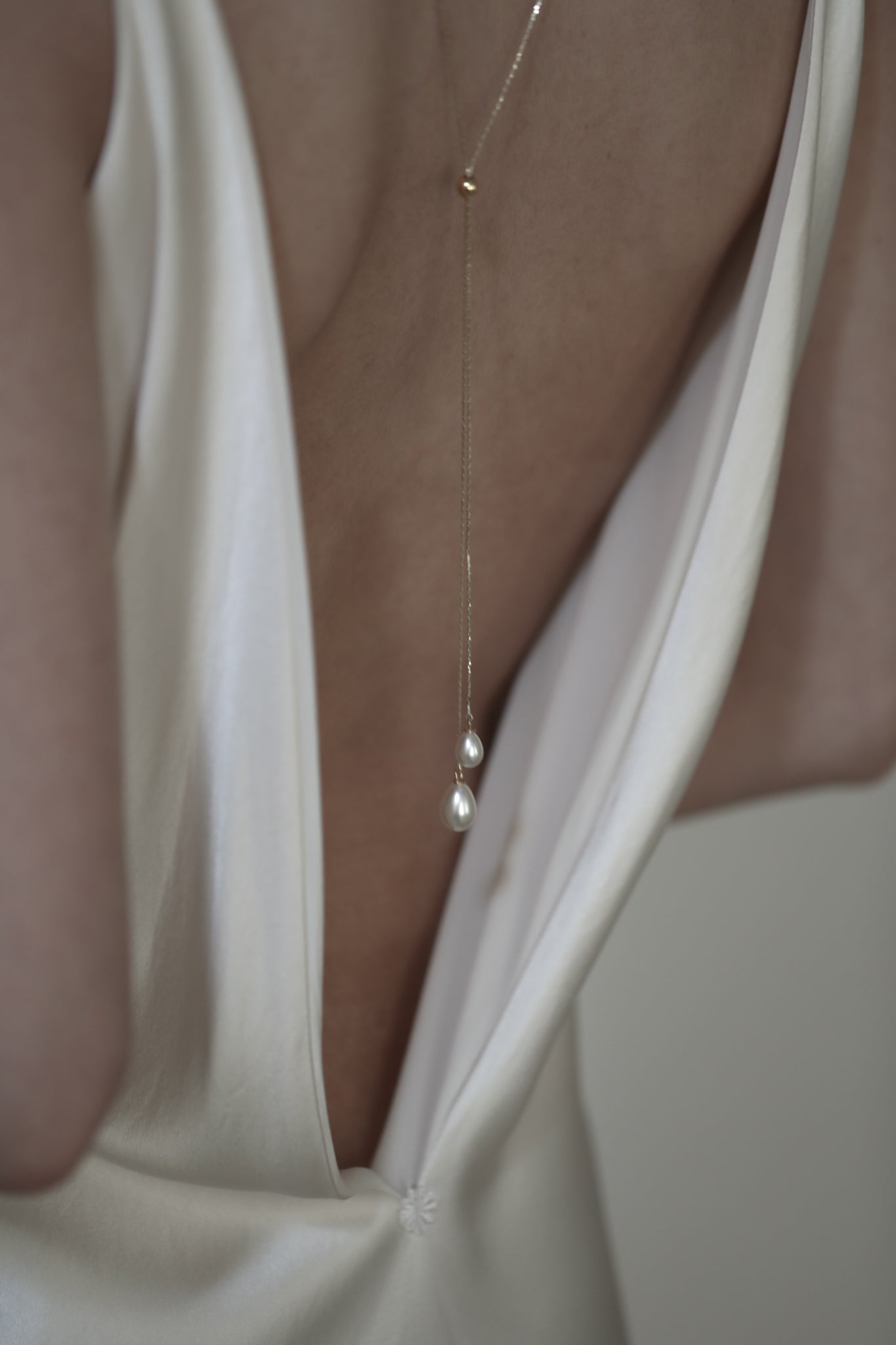 Multi Pearl Lariat Necklace | Pink Or White | 925 Sterling Silver Chain | Dainty