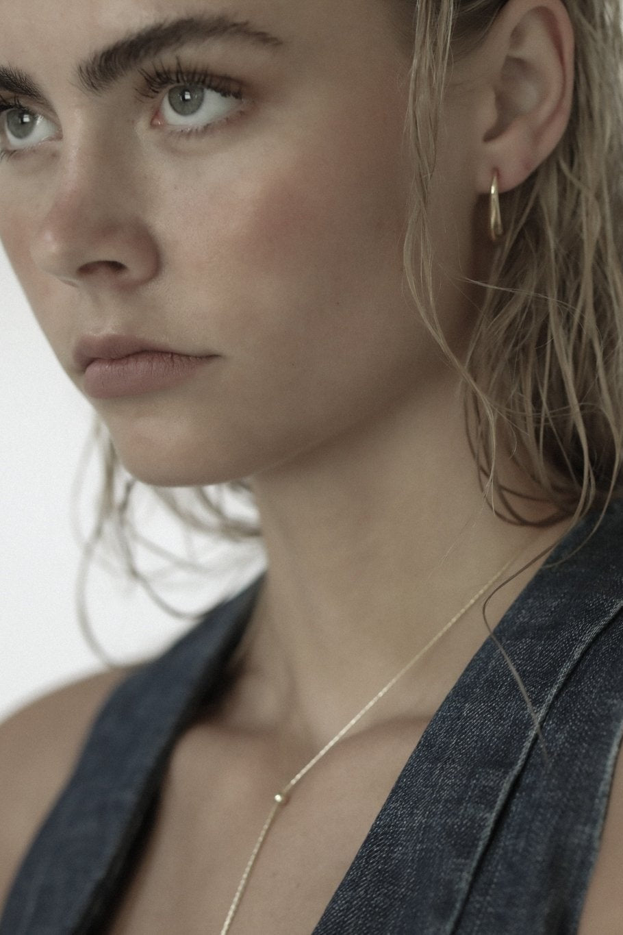 Freshwater Pearl Drop & Gold Hoop Earring Set