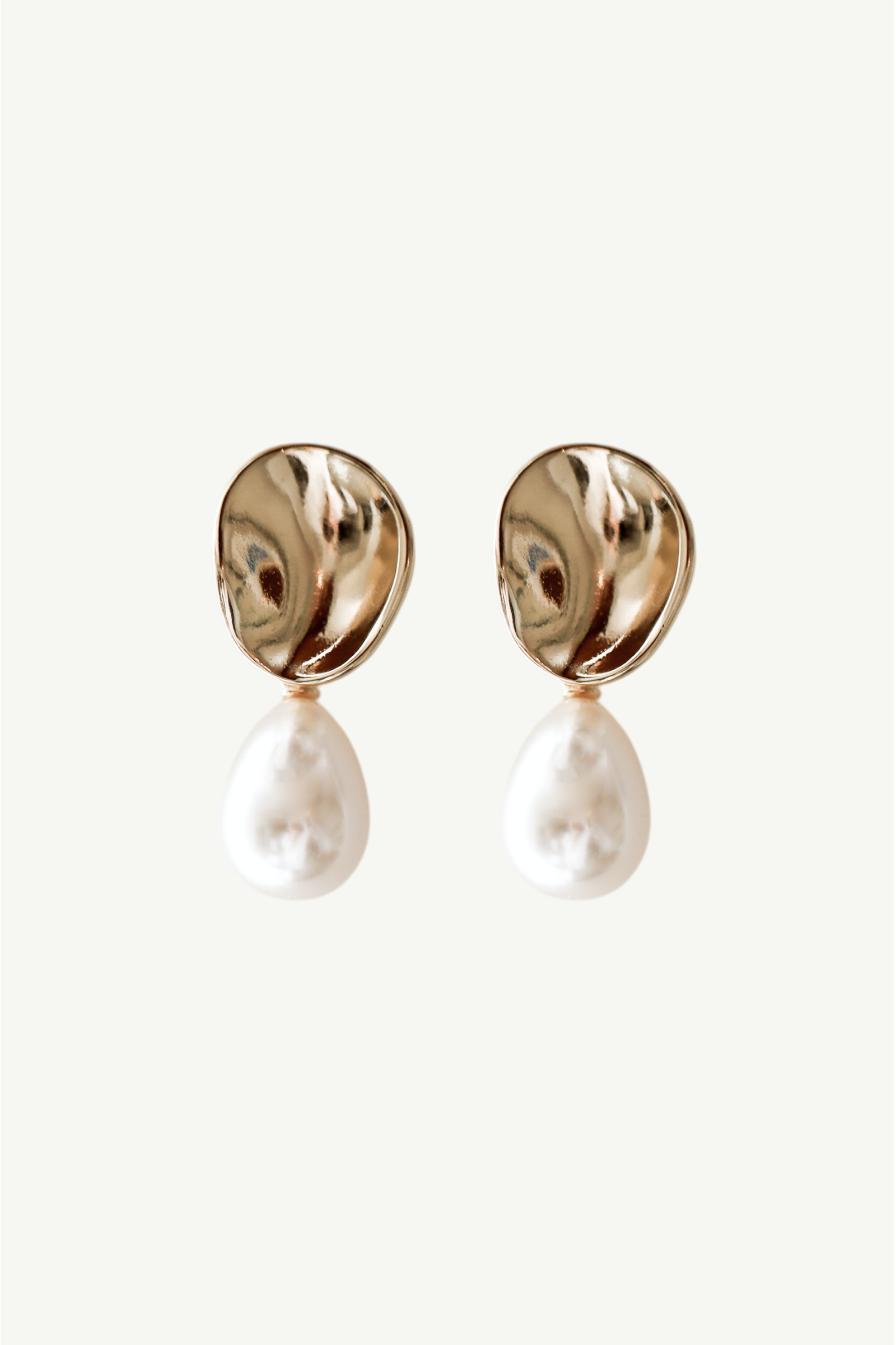 Sculptural Pearl Drop Earrings