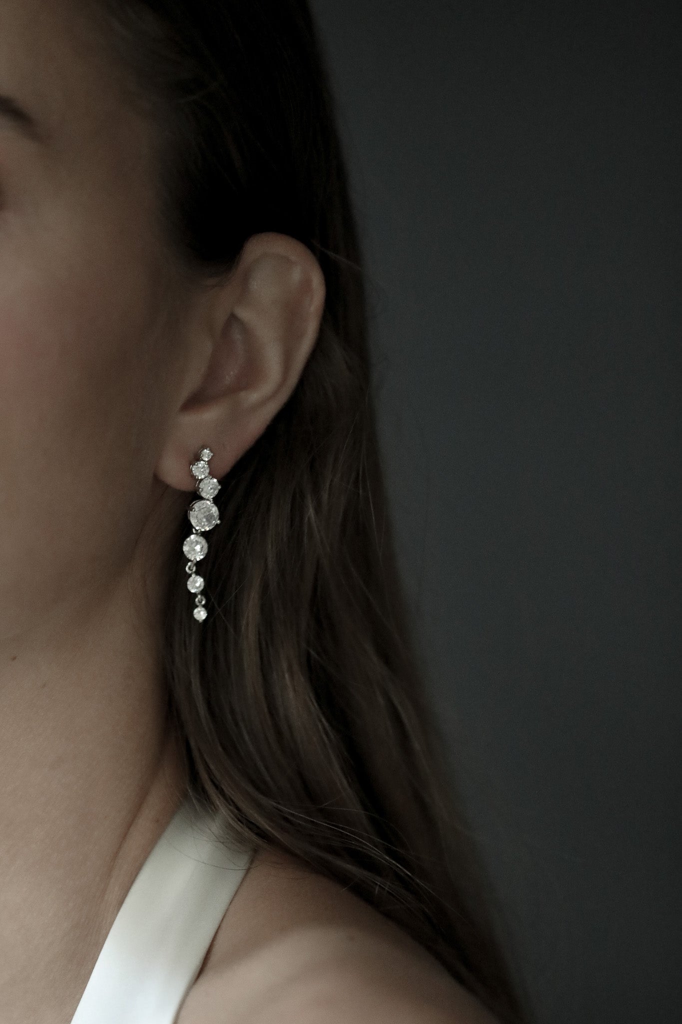 Crystal Cluster Drop Earrings